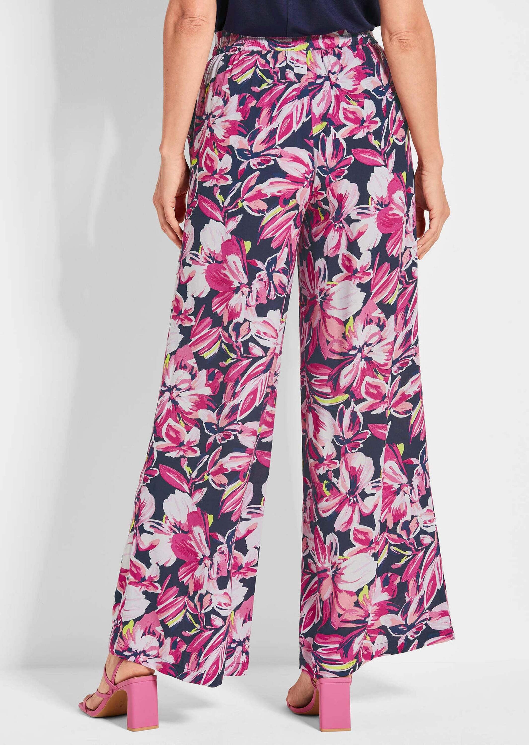 GOLDNER Schlupfhose »Elegante Hose VERA mit Blütendruck«