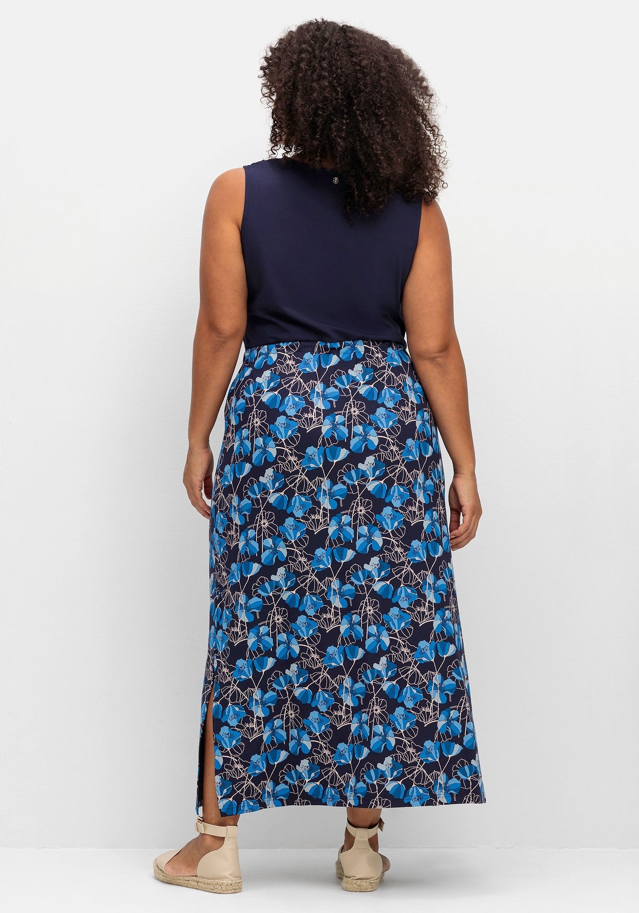 Sheego Maxikleid »Maxikleid in Wickeloptik«