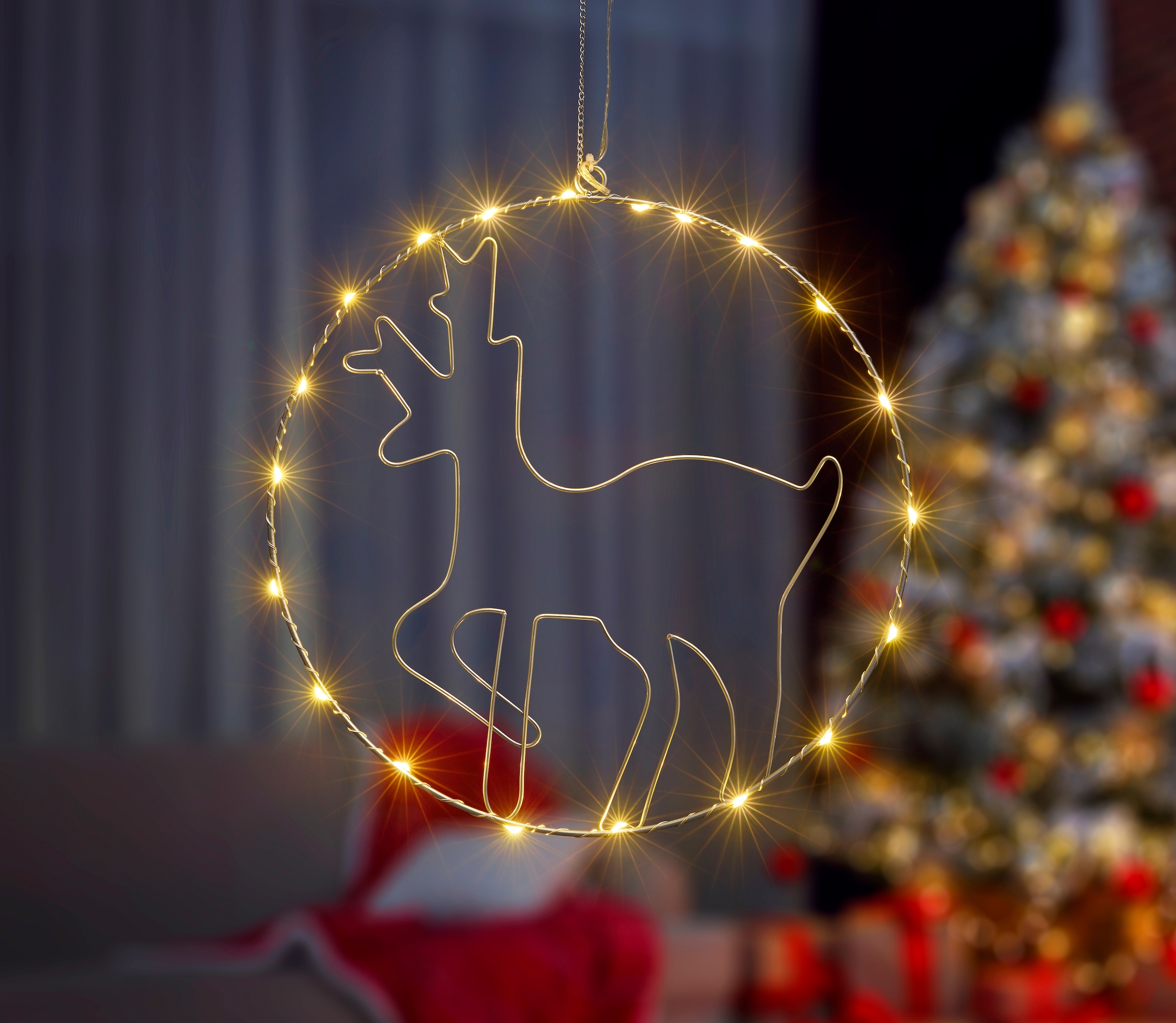 IC Winterworld LED Dekolicht »Weihnachtsdeko«, Beleuchteter Metall-Ring mit  Rentier-Motiv, Ø ca. 30cm kaufen im OTTO Online Shop