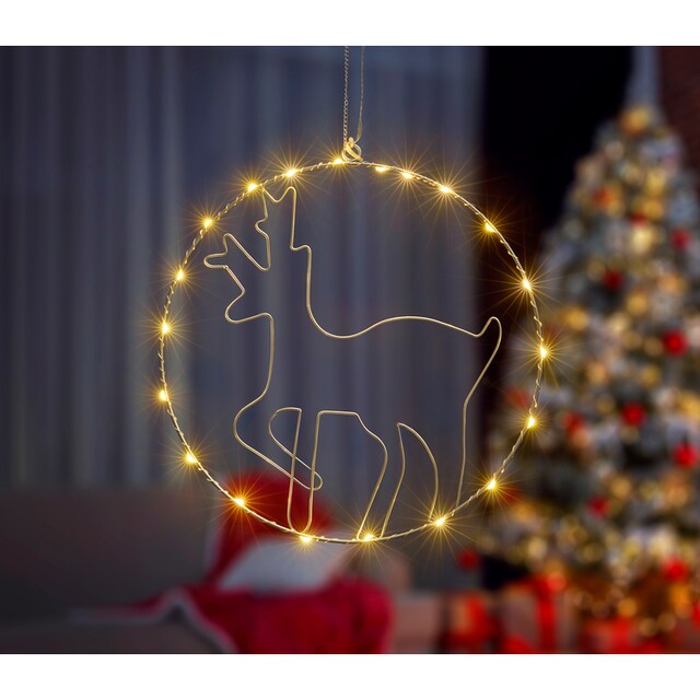 IC Winterworld LED Dekolicht »Weihnachtsdeko«, Beleuchteter Metall-Ring mit  Rentier-Motiv, Ø ca. 30cm kaufen im OTTO Online Shop