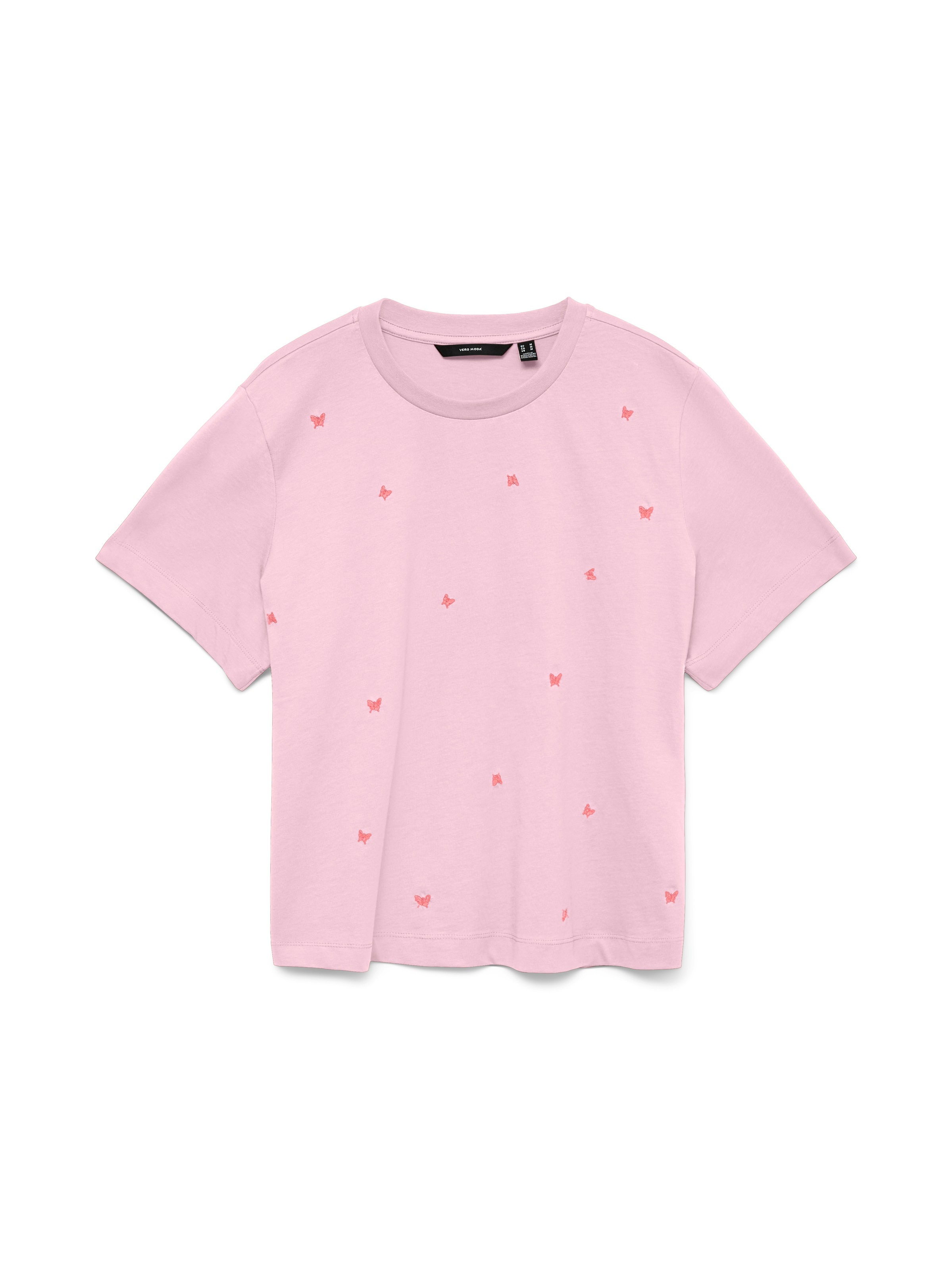 Vero Moda T-Shirt »VMSOLA METTE SS TOP BOX JRS« Baumwolle