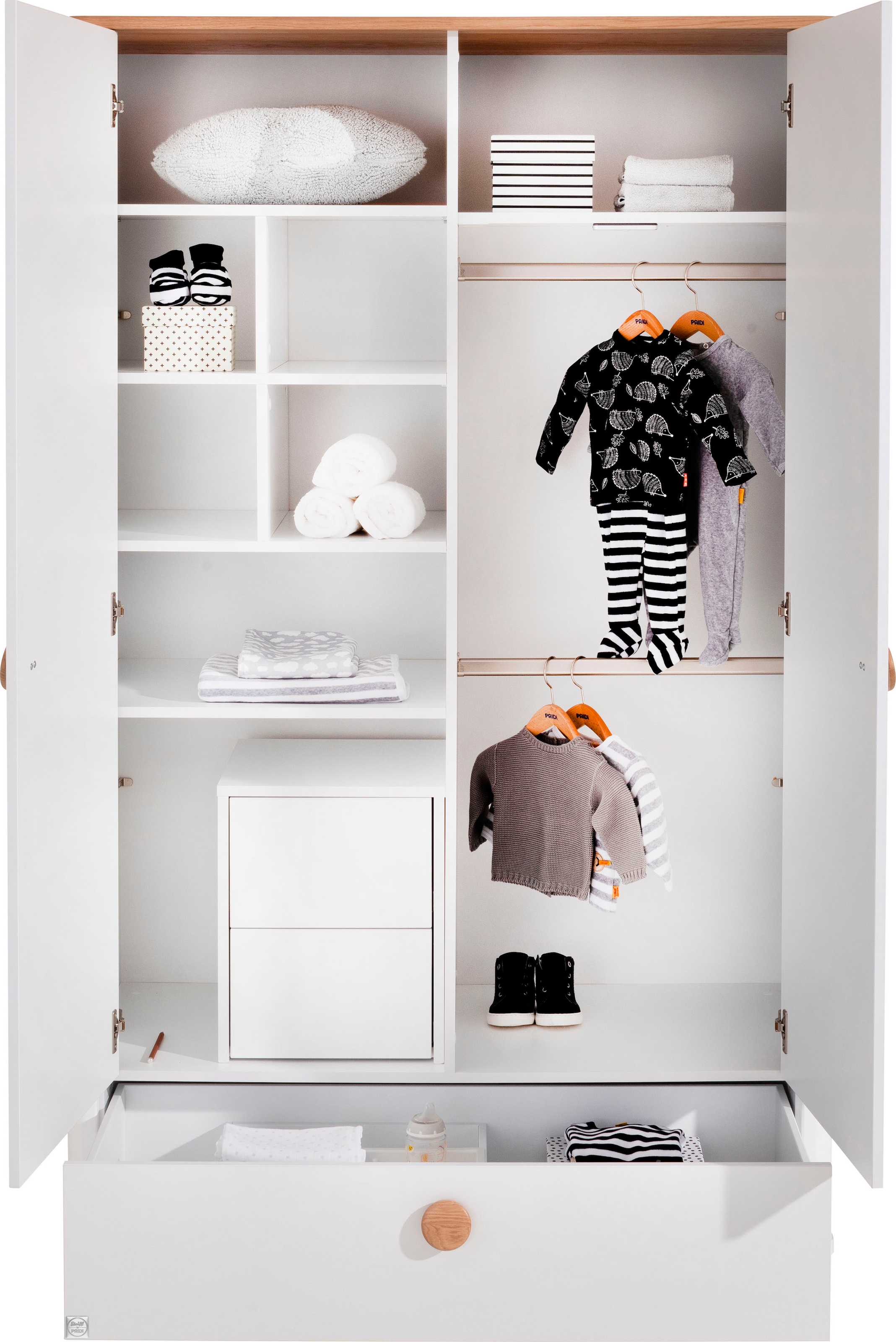 PAIDI Drehtürenschrank »"Lotte & Fynn"«, 2-türig inkl. großer Schublade