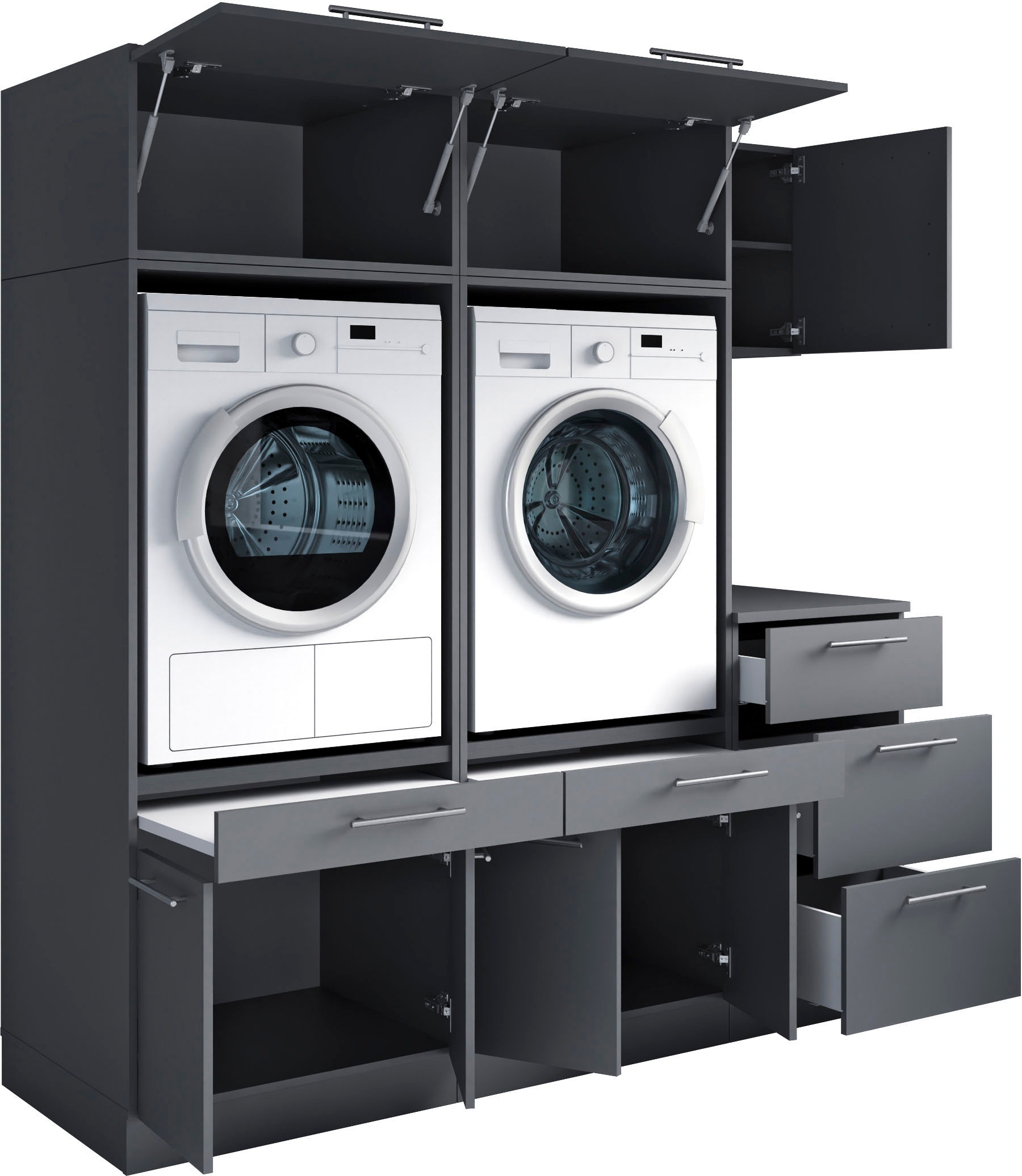 Laundreezy Mehrzweckschrank-Set »Laundreezy, 6-tlg. Mehrzweckschrank-Set B/H/T 186/200/68 cm« 6 Stk. tlg.