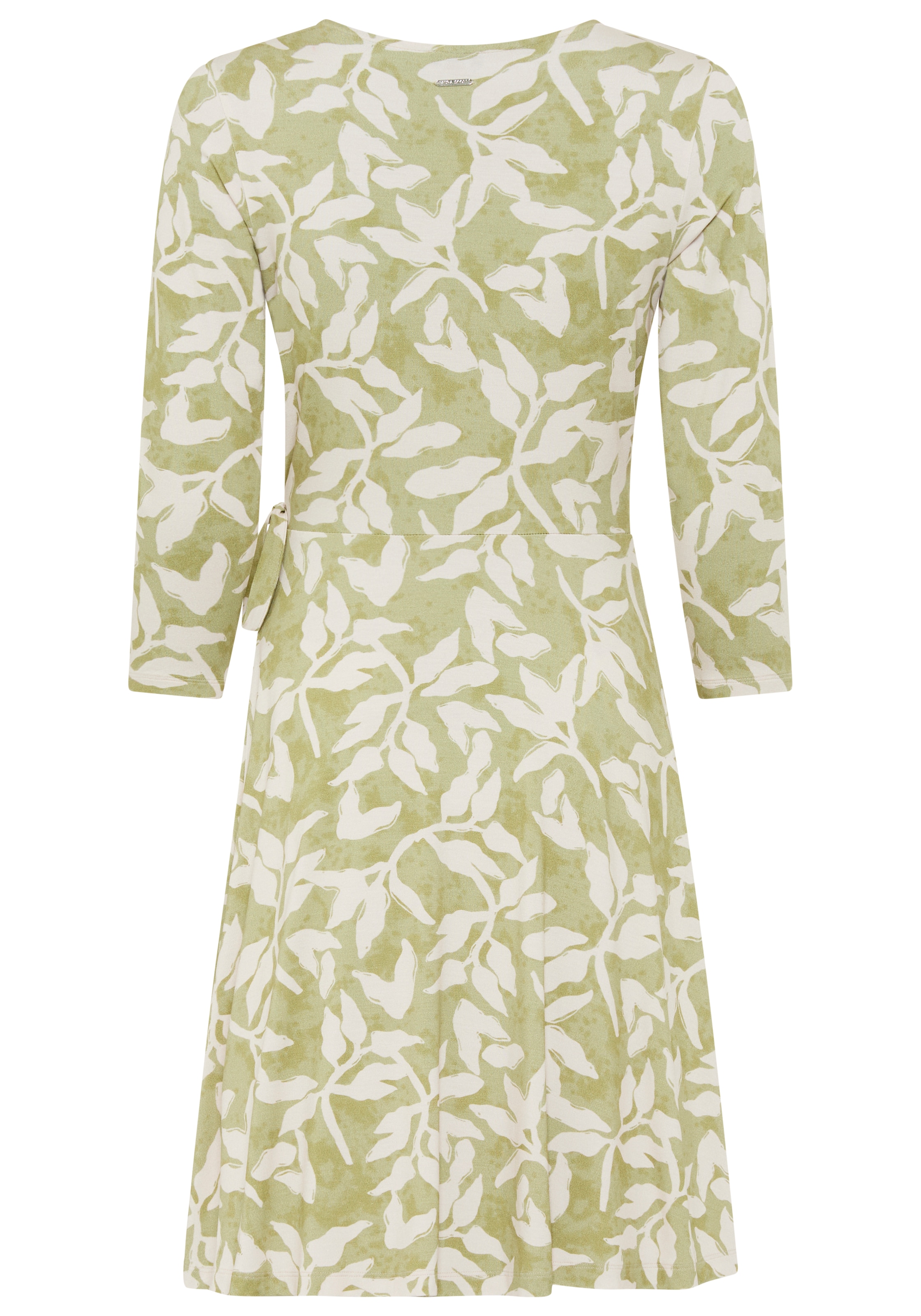 Laura Scott Sommerkleid »aus elastischer Shirtware« femininer Stil, für entspannte Tage, mit V-Ausschnitt, mit 3/4-Ärmeln