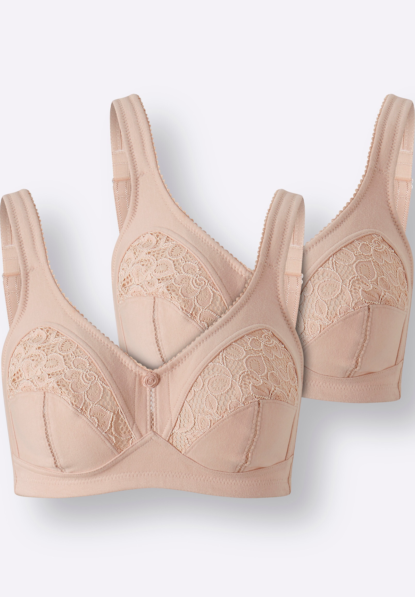 Susa Minimizer-BH »Minimizer-BH ohne Bügel Minimizer-BH ohne Bügel mit Stretch-Spitze 2 Stück« 2 Stk.