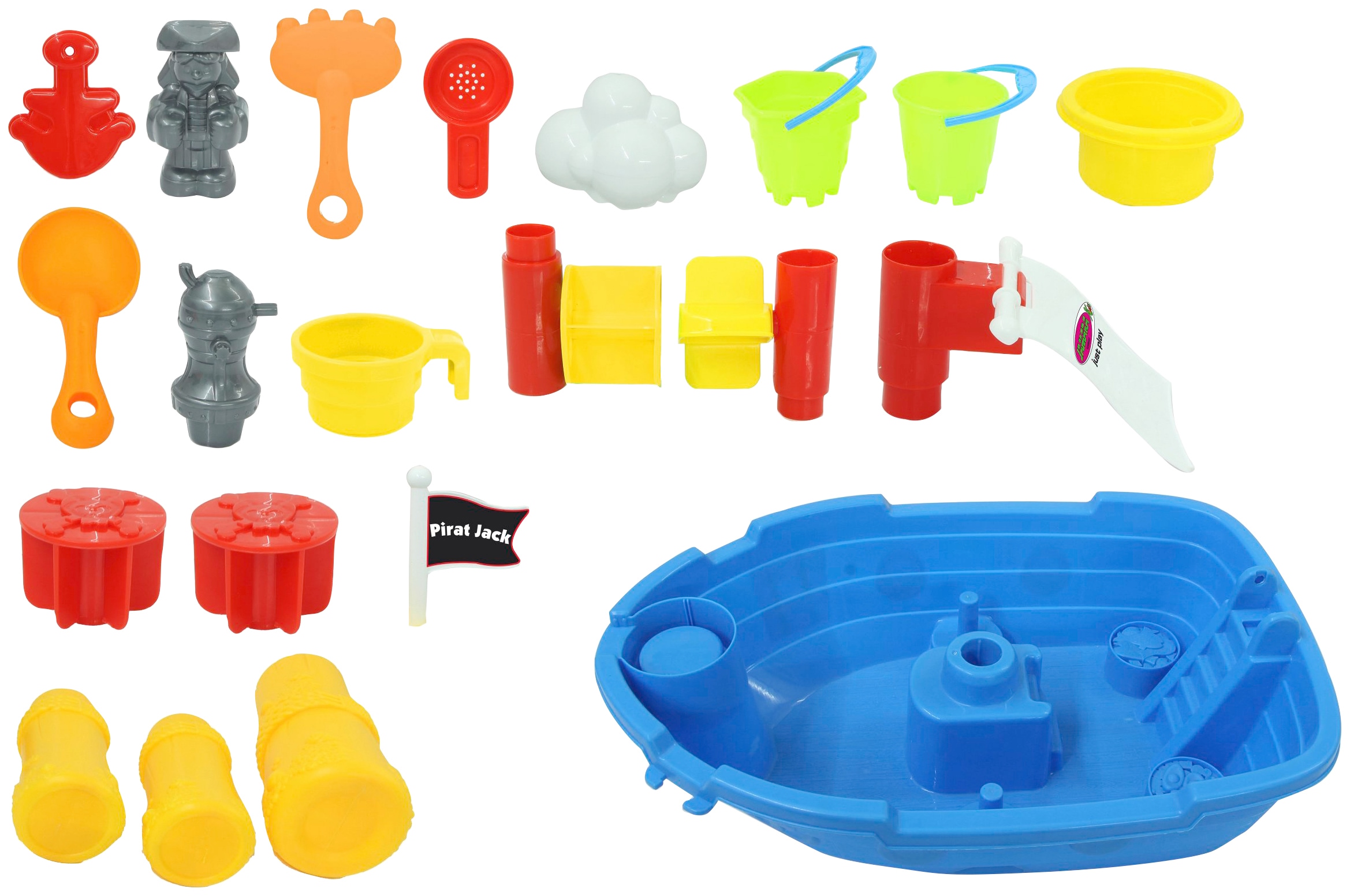 Jamara Wasserspieltisch »Pirat Jack«, für Kinder ab 2 Jahren, 21-teilig, BxLxH: 13x30x58 cm