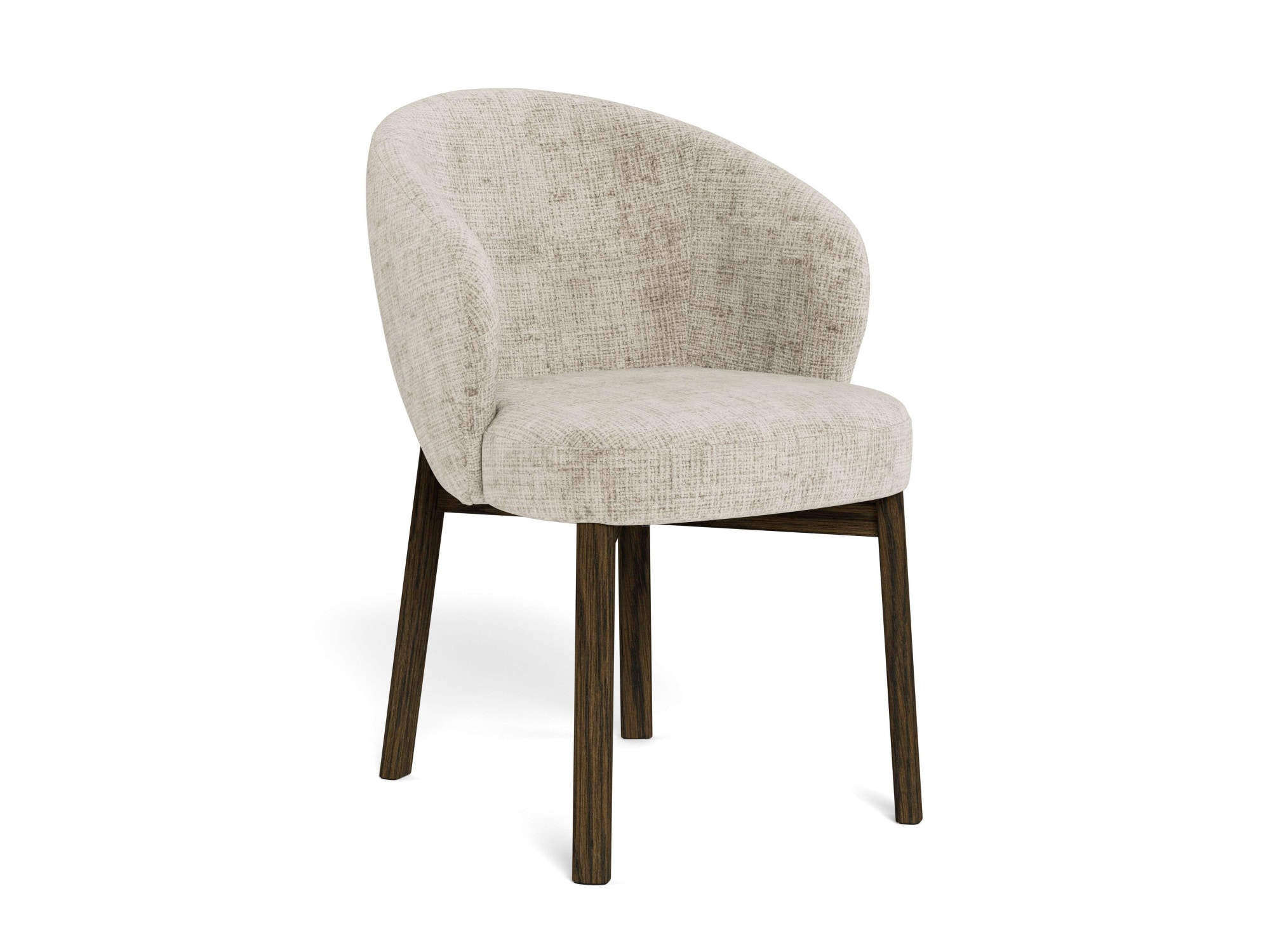 ACTONA GROUP Esszimmerstuhl »Polsterstuhl« (Set) 2 Stk.Stuhl, beiger Stoff, Armlehnen, Polsterung, runde Eichenbeine, FSC™