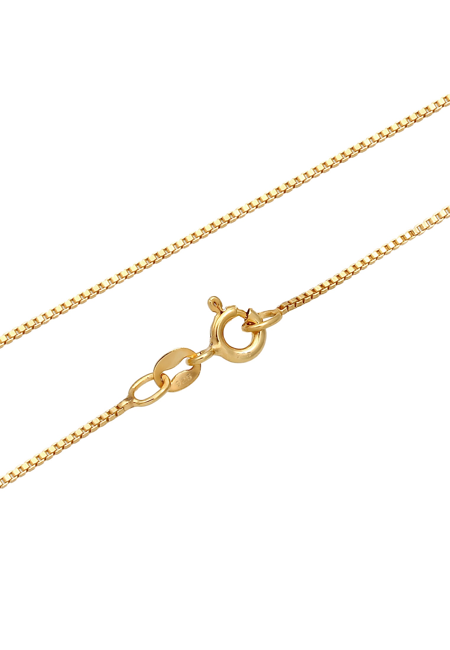 Elli Lange Kette »Halskette Sonne Münz-Anhänger Rechteck Vintage 925er Silber«