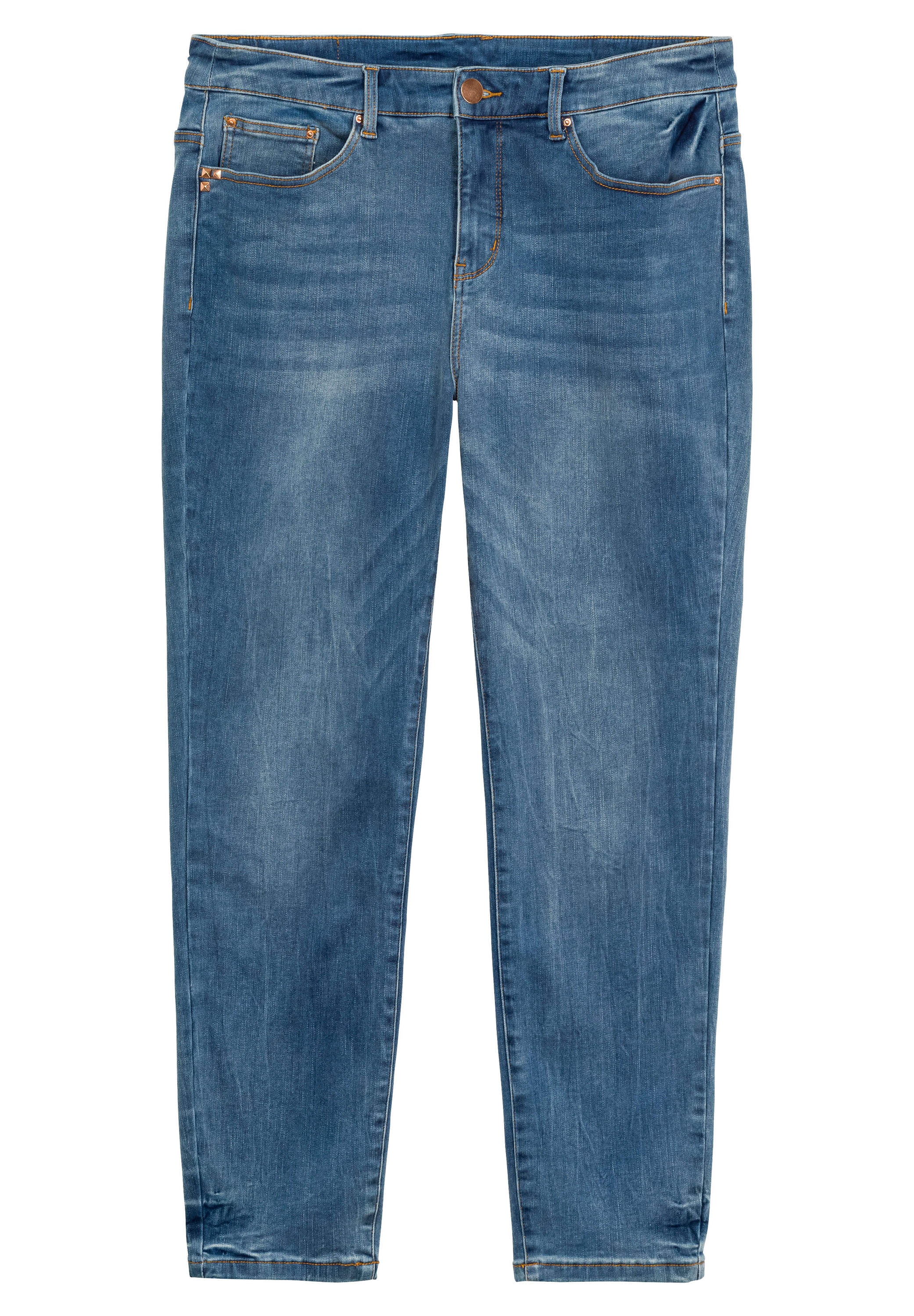 Sheego Bequeme Jeans »Stretch-Jeans Skinny Jeans mit Bodyforming-Effekt« Skinny mit Bodyforming-Effekt