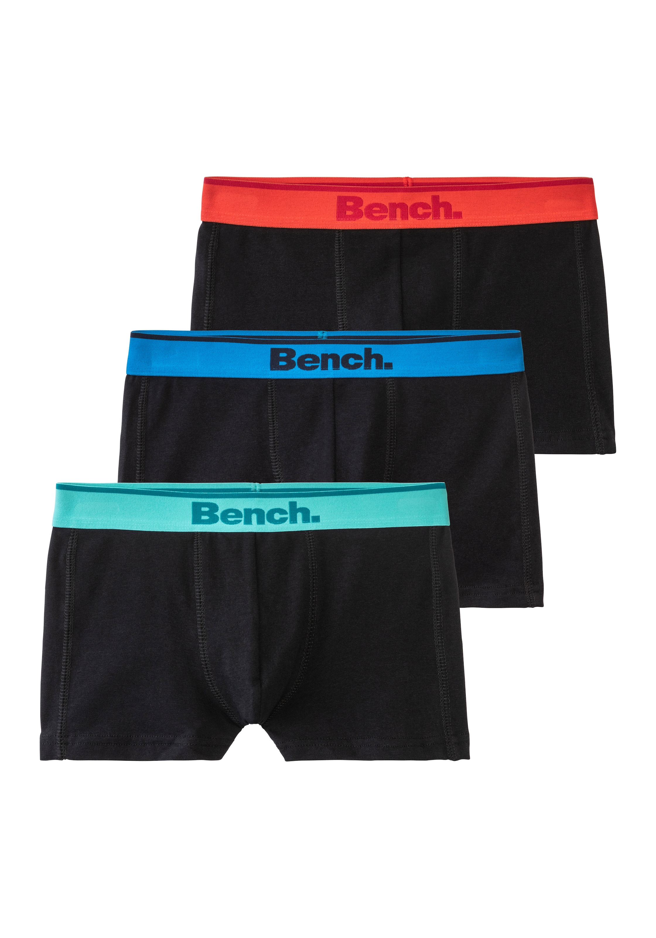 Bench. Boxer »Boxershorts für Jungen«, (Packung, 3 St.), mit Ziernähten vorn