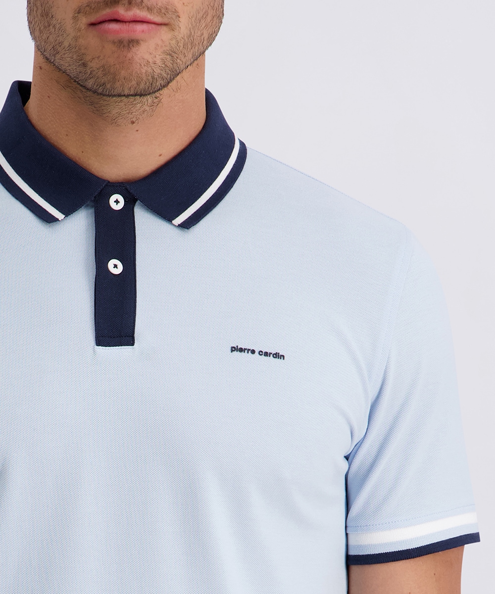 Pierre Cardin Poloshirt »Poloshirt uni piquee kontrast« mit Kontrastfarbenen Details