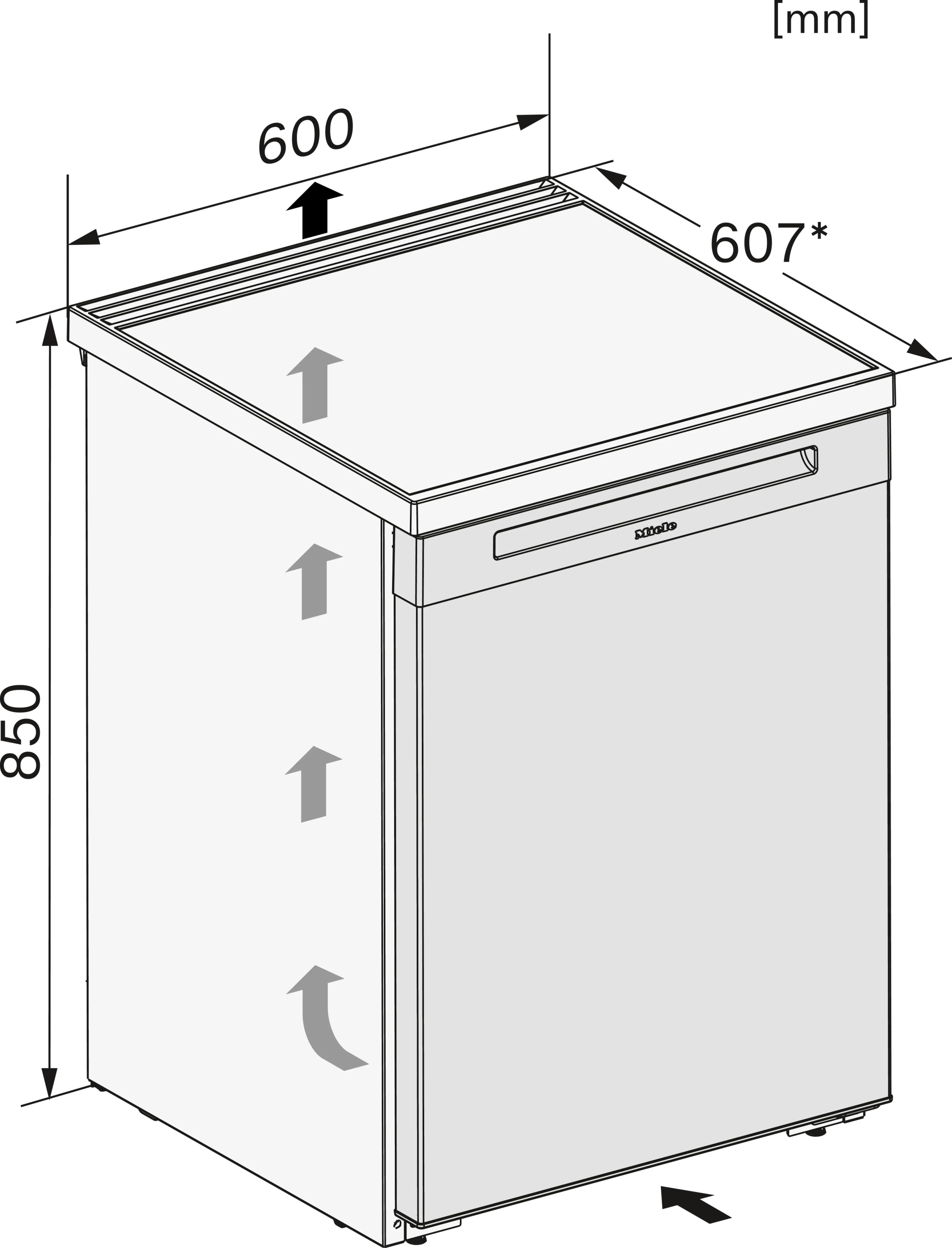 Miele Gefrierschrank, F 4001 D, 85,1 cm hoch, 60,2 cm breit