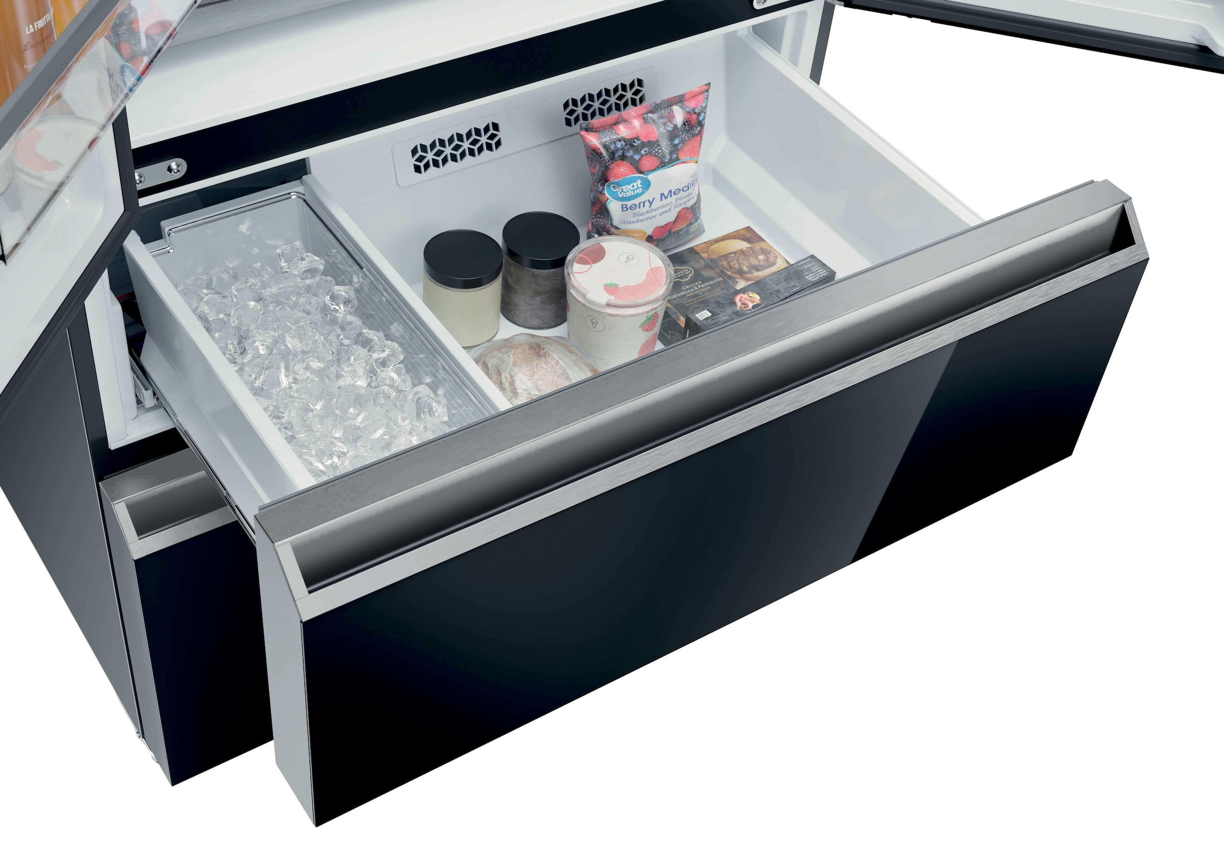 Haier Kühl-/Gefrierkombination »HFR79F19DFGB« 190 cm hoch 90,5 cm breit Integrierter Eiswürfelspender mit Wassertank