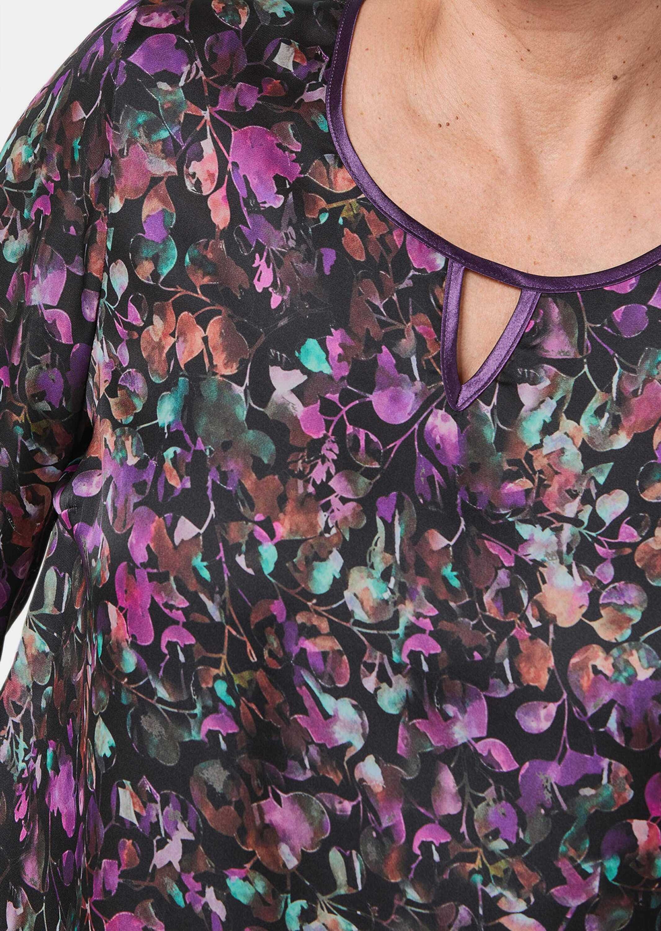 GOLDNER Druckbluse »Kurzgröße Seidig fließende Druckbluse«