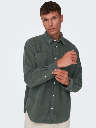ONLY & SONS Langarmhemd »OS ONSALP RLX 2PKT WASHD COR«