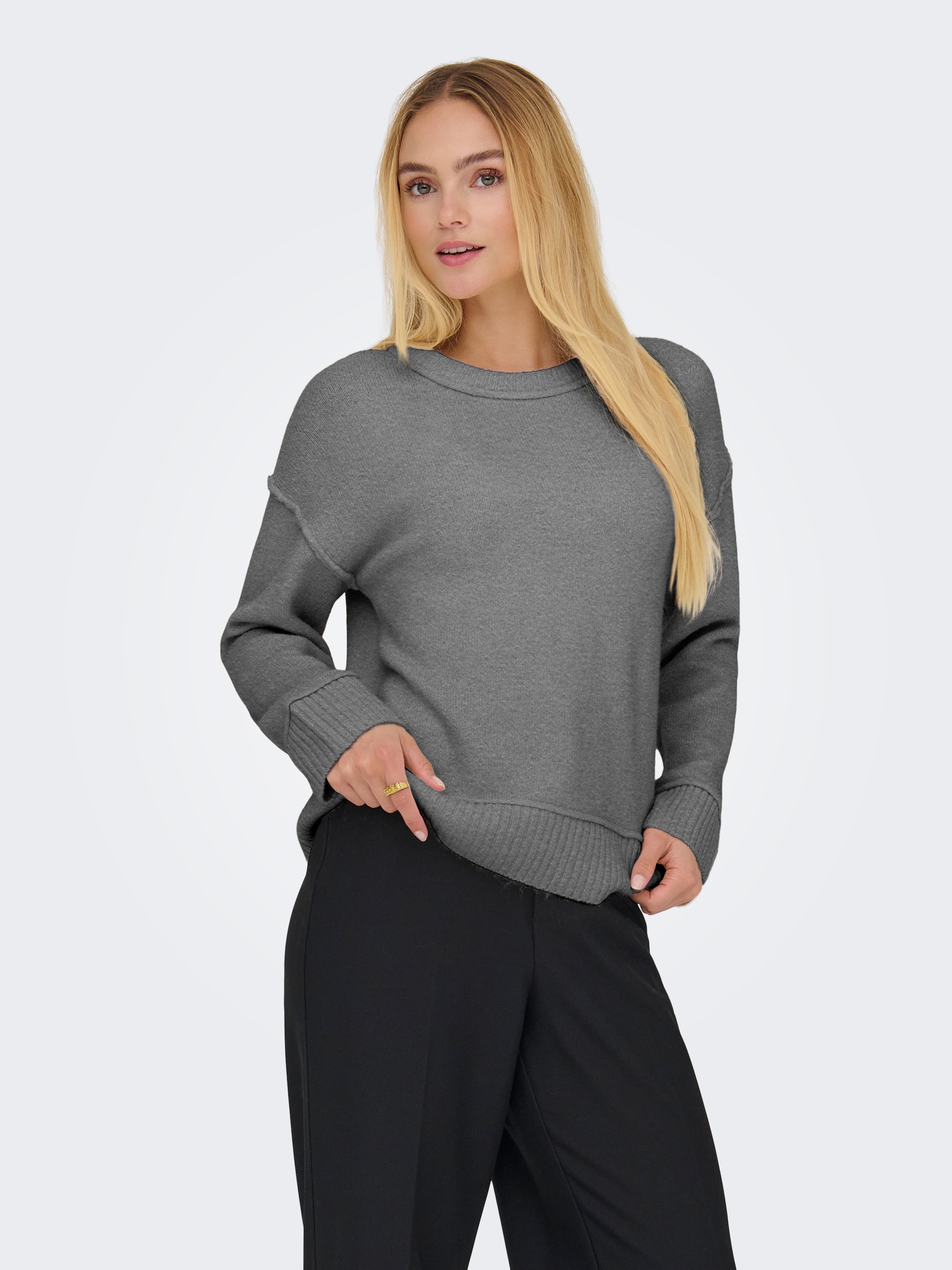 ONLY Strickpullover »ONLHAZEL LS DETAIL O-NECK  BF KNT«