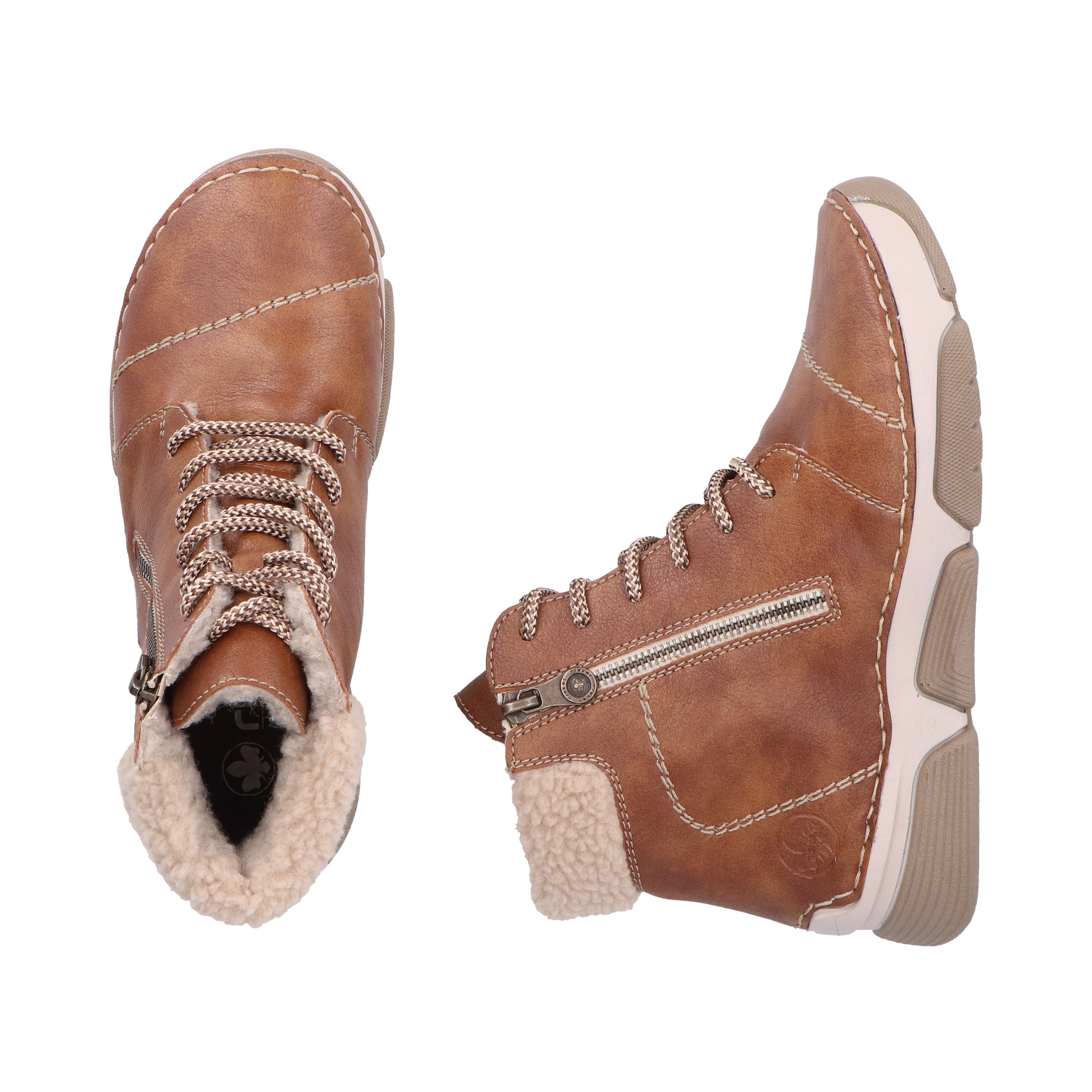 Rieker Winterboots  Schnürboots, Stiefelette, Casual-Boots mit Reißverschluss außen