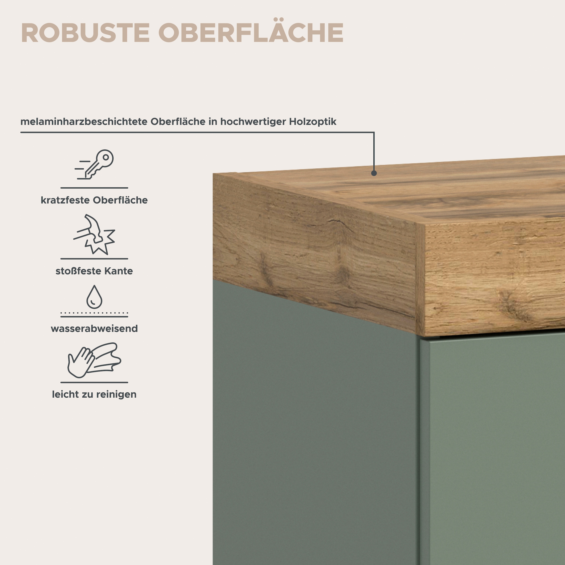 OTTO home Kommode »MAMBO, TOPSELLER!, Breite 77cm, 1 Tür, 3 Schubkästen, push-2-open« 2 farbige Ausführung, in verschiedenen Farben erhältlich, 1 Stk. tlg. Kommode, Anrichte, Wohnzimmer, Schlafzimmer