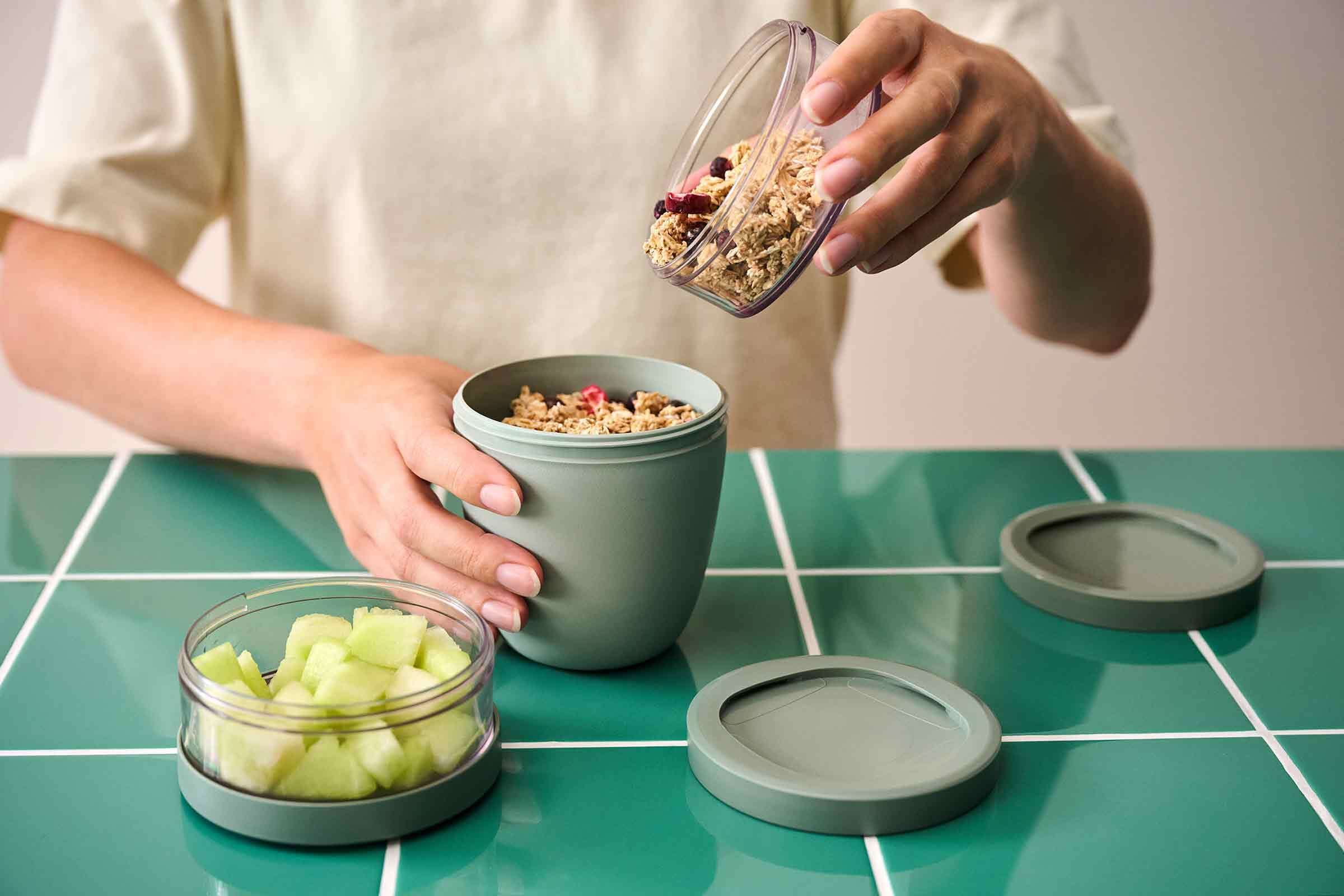 Mepal Lunchbox »Lunchpot-Set XL Ellipse 900 ml + 1050 ml 2er Set« Spülmaschinengeeignet, Mikrowellenfest