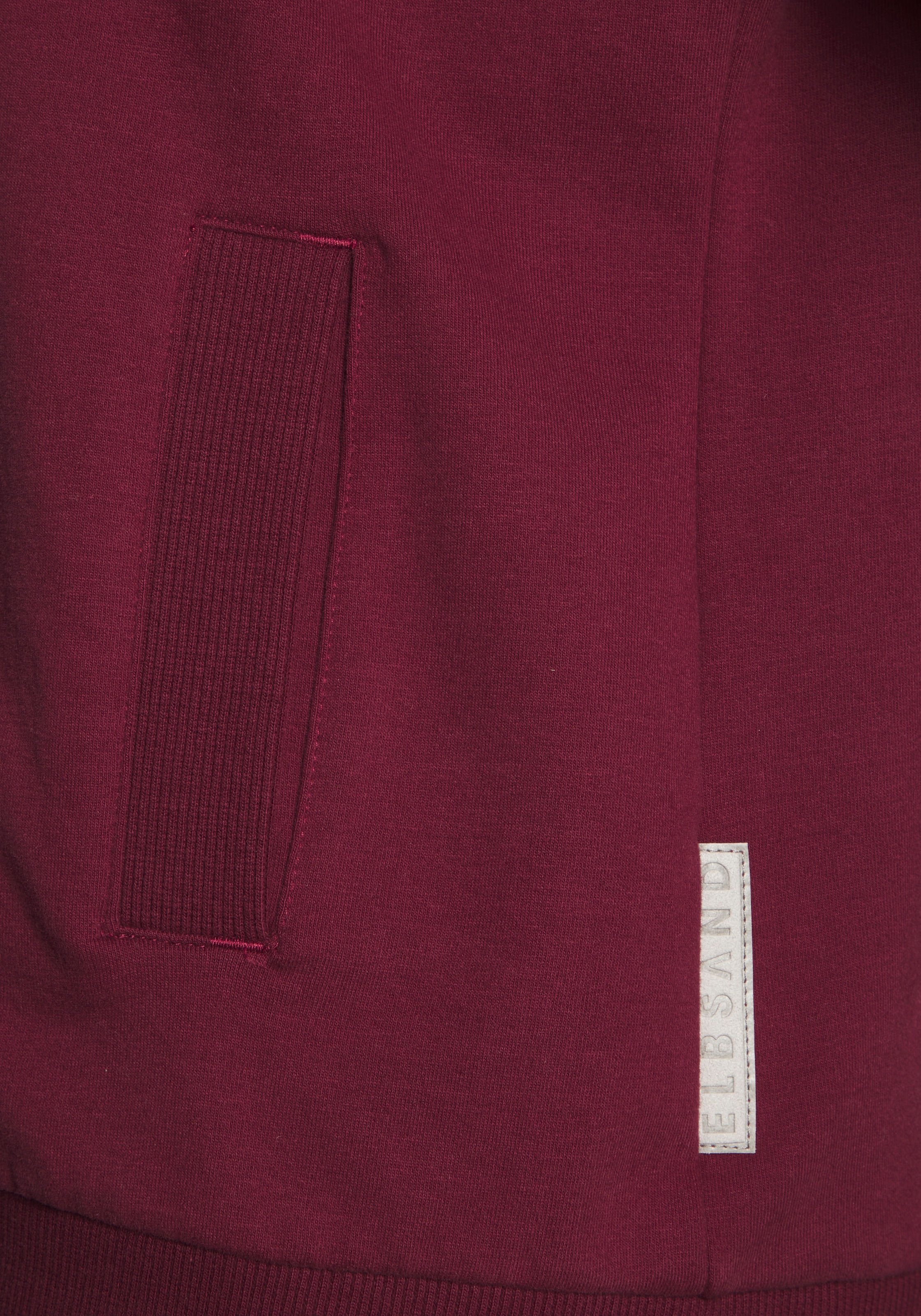 Elbsand Sweatjacke »Alvis« mit Logodruck am Kragen, bequeme Freizeitjacke