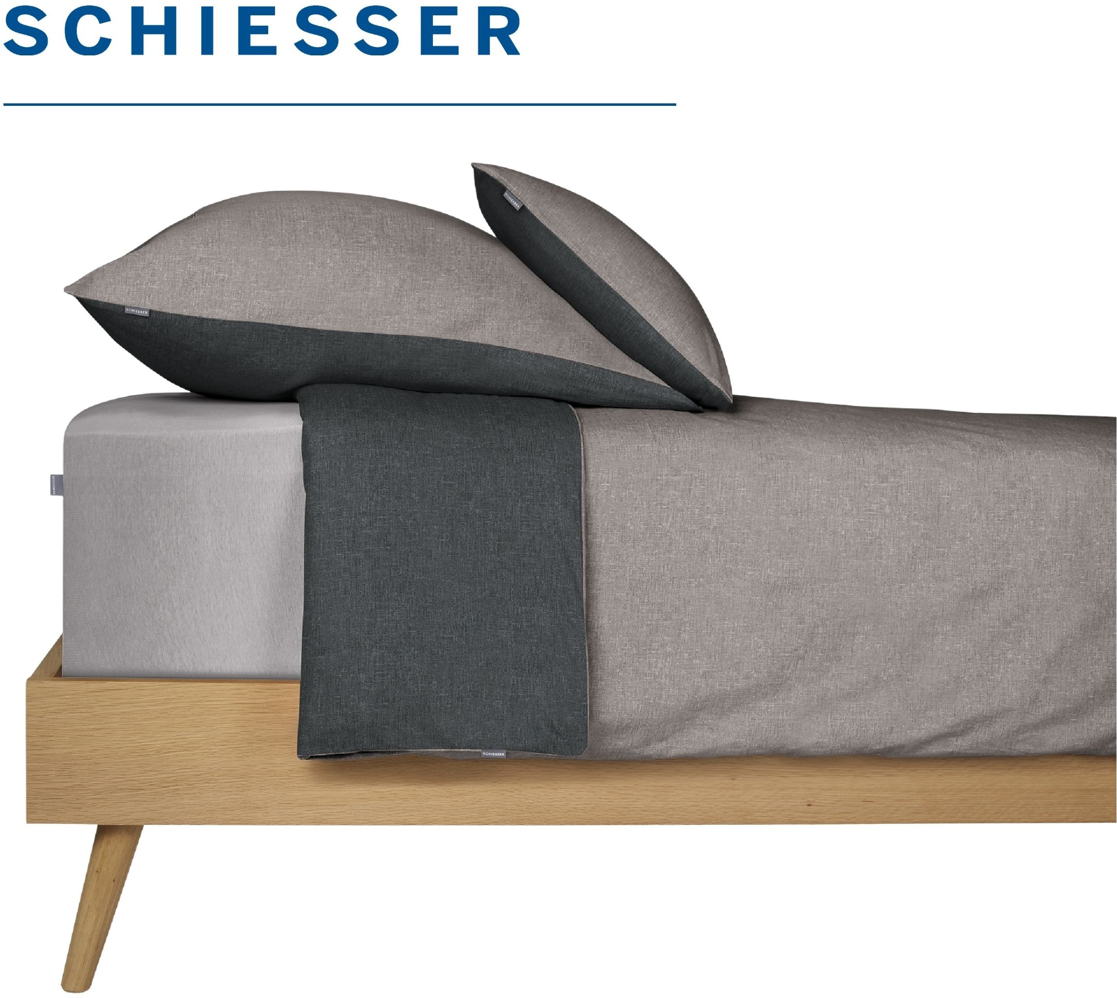 Schiesser Spannbettlaken »Jessi aus 100% Baumwolle« für Matratzen bis zu 22 cm Höhe, OEKO-TEX® MADE IN GREEN