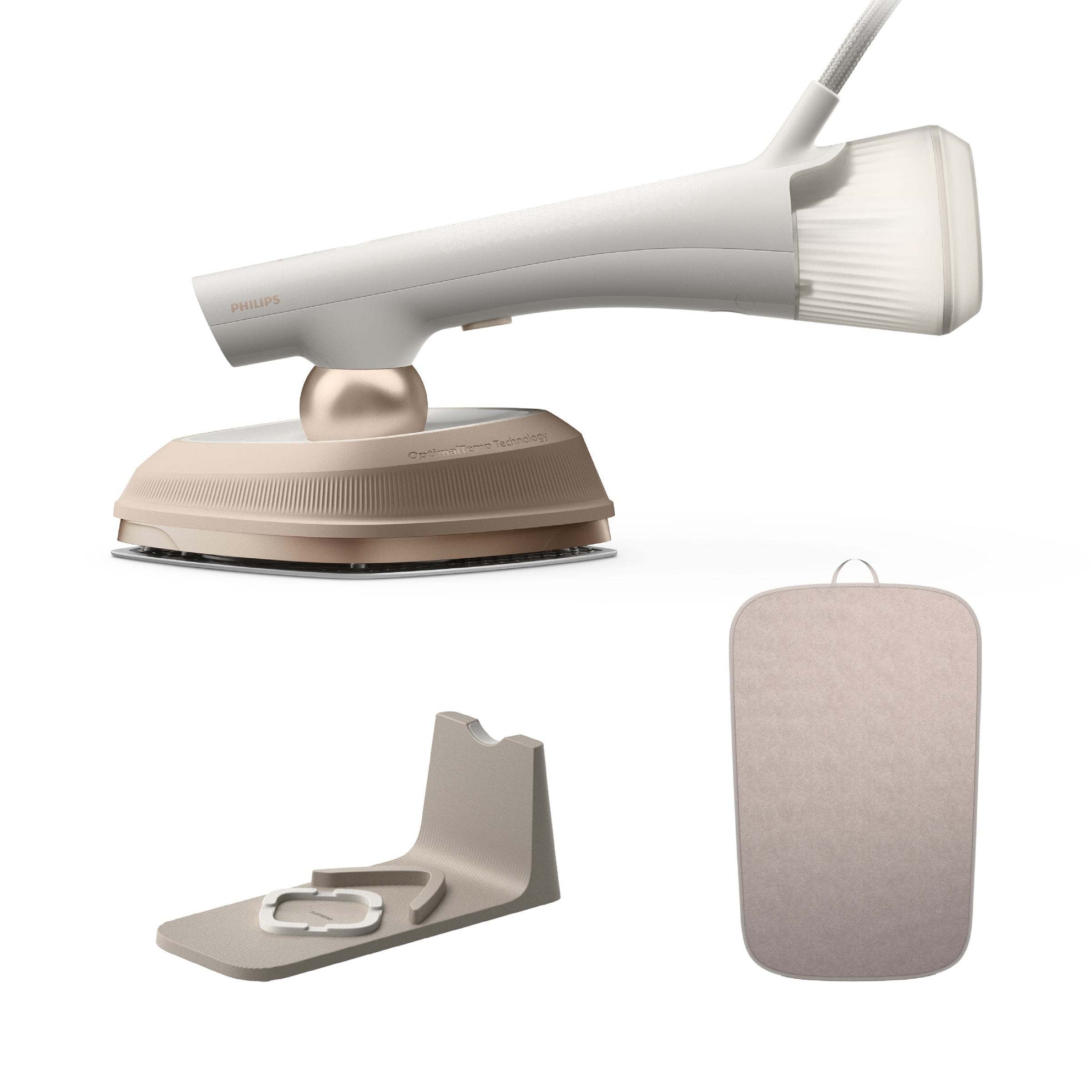 Philips Dampfbügeleisen »GC213/50 OneTurn 2-in-1 Bügeleisen & Steamer, StyleMat & Dock inkl.« 1800 W 1800 W, SteamGlide Plus, 200ml Wasserbehälter und 90 g Dampfstoß