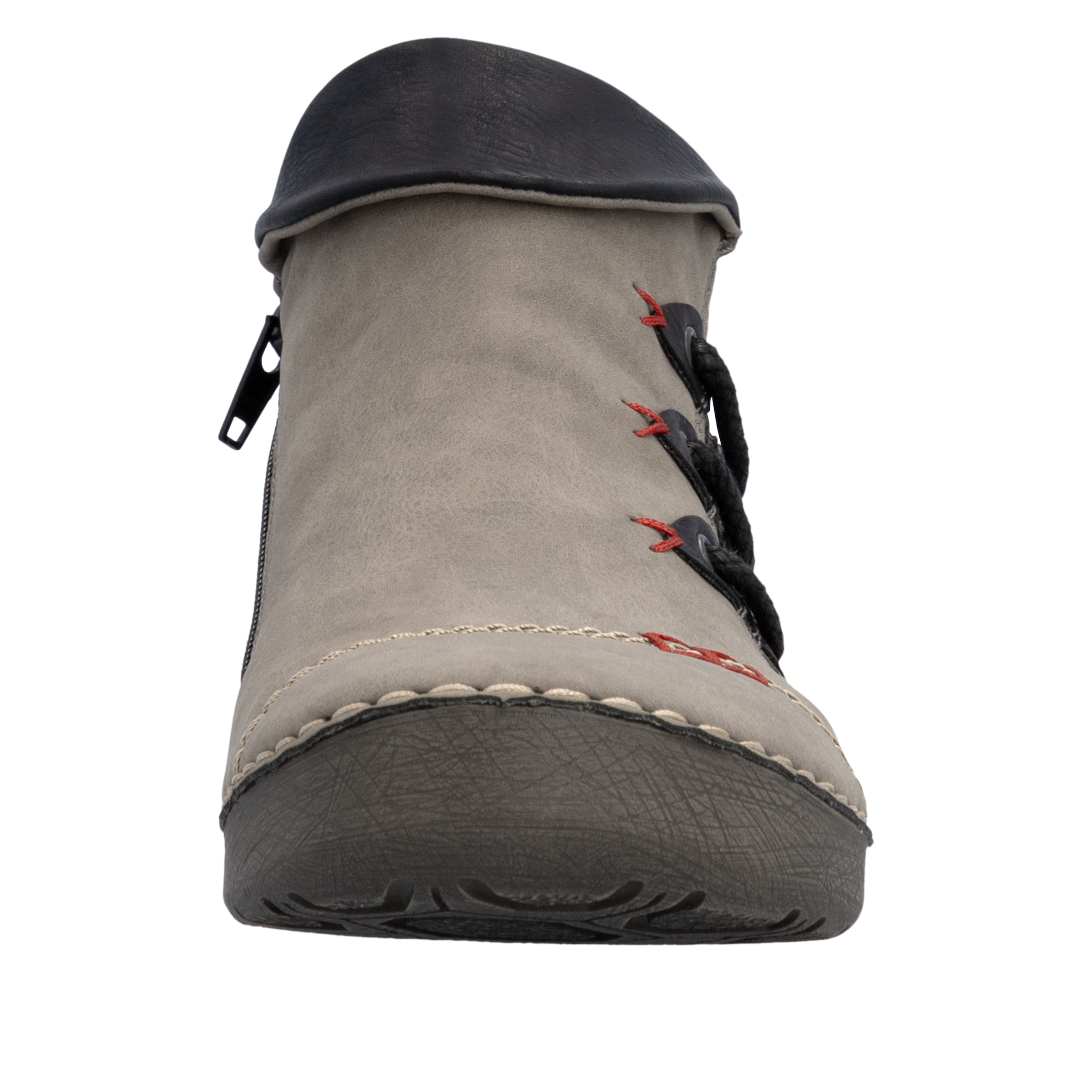 Rieker Stiefelette  Schlupfboots, Slipper mit bunten Applikationen seitlich