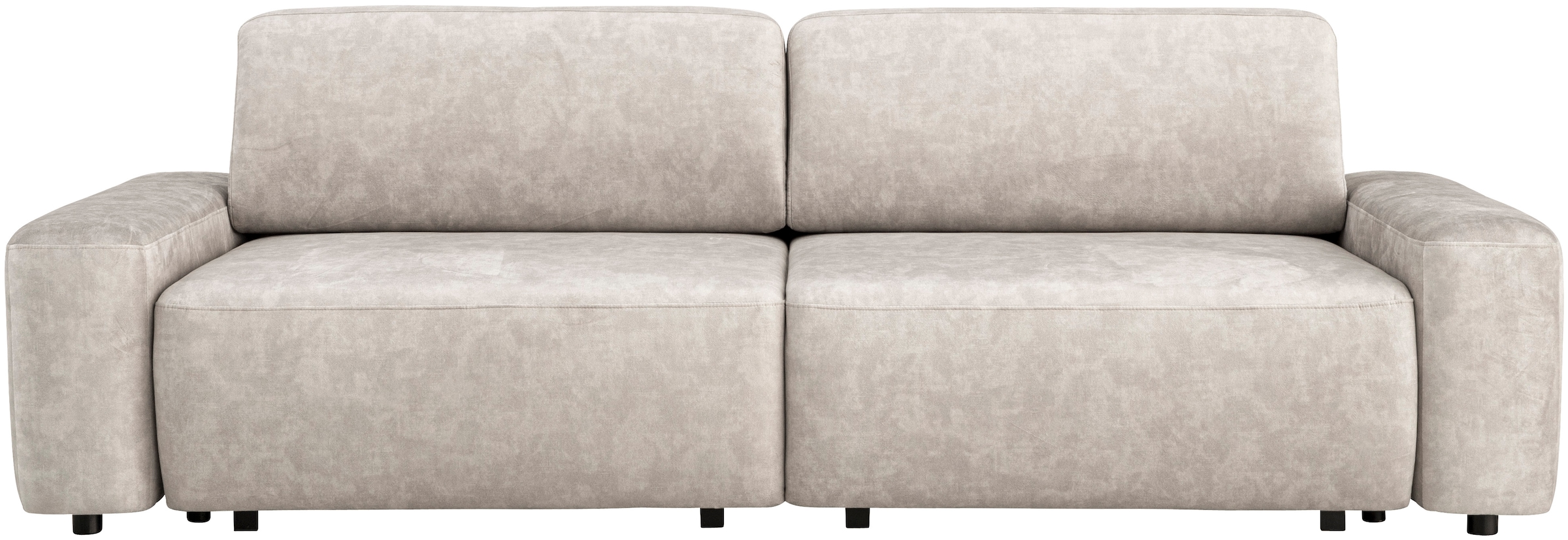 INOSIGN 3-Sitzer »TORGE (257cm), Sofa,Schlafsofa in Cord, Samtvelours, Struktur fein«, rundes Design, Schlaffunktion u. Bettkasten, Liegefläche: 135/200 cm