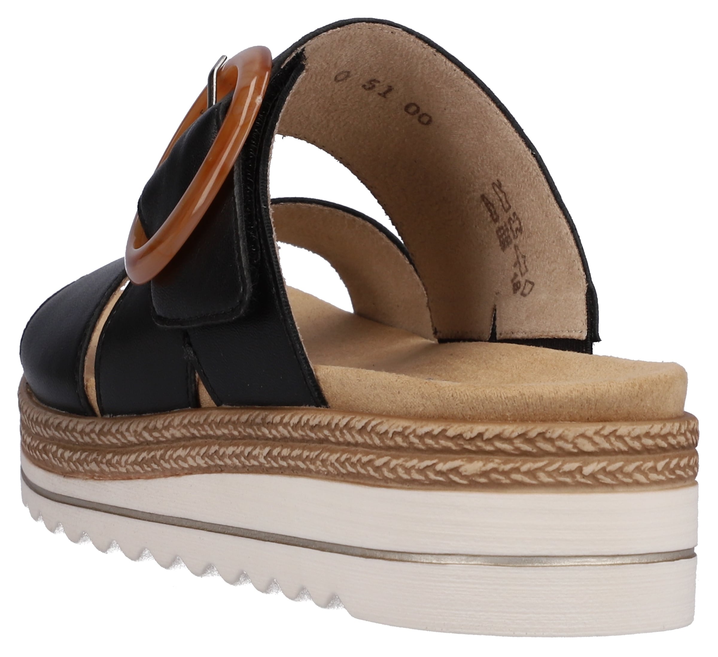 Remonte Pantolette, Keilabsatz, Sommerschuh, Schlappen mit Zierschnalle