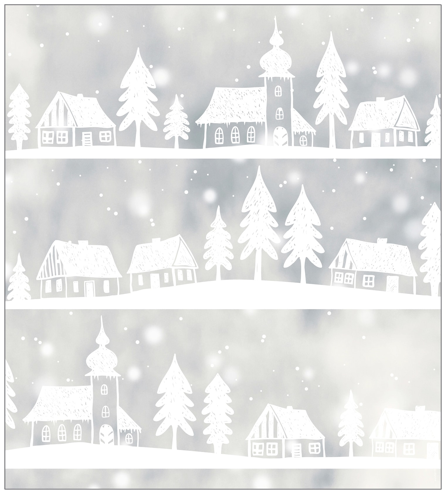 Fensterfolie »Look Winter Village white«, halbtransparent, glattstatisch haftend, 90 x...