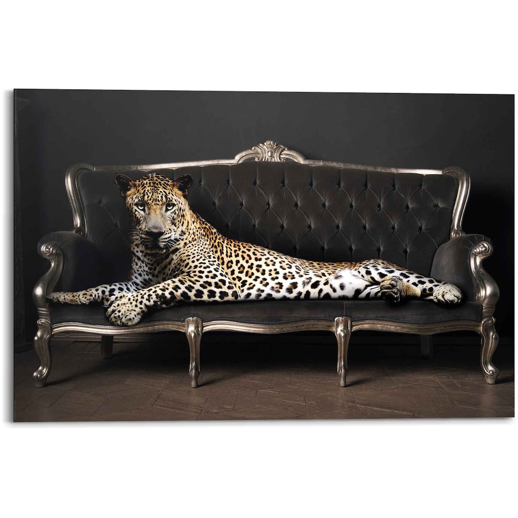 Reinders! Wandbild »Wandbild Leopard Chic Panther - Liegend - Luxus - Relax«, Leopard, (1 St.)