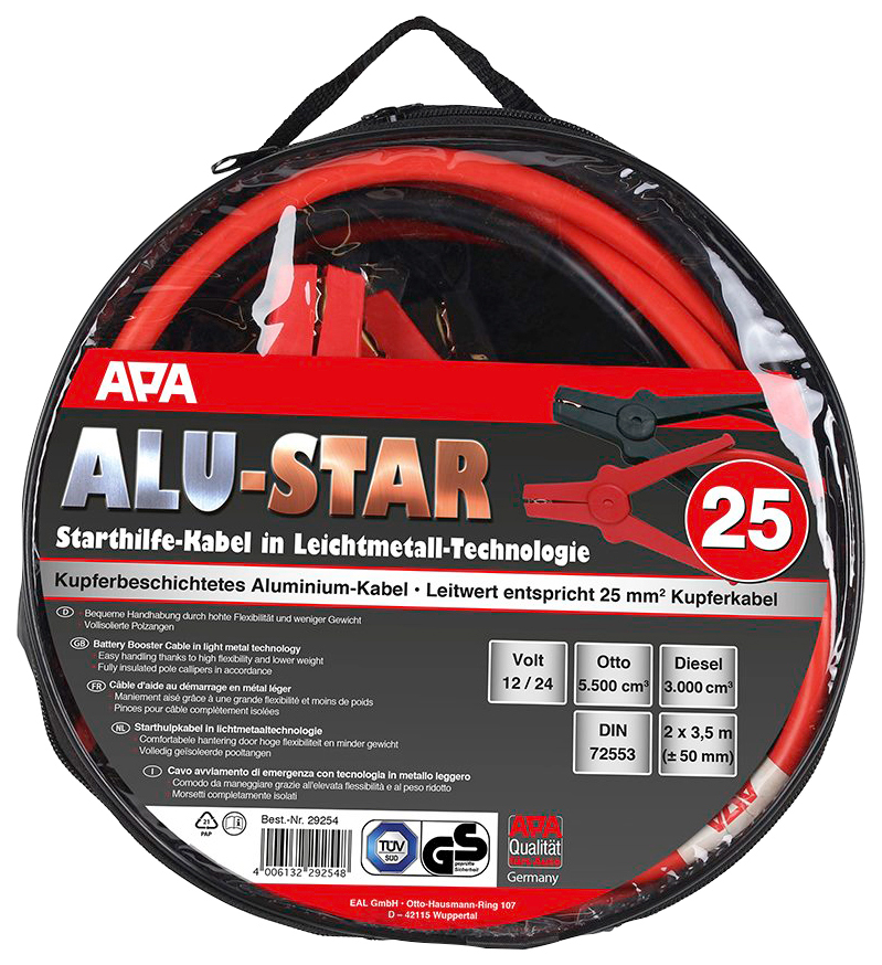 APA Starthilfekabel, 3,5 cm, Alu-Star, CCA-Kabel, 3,5 m