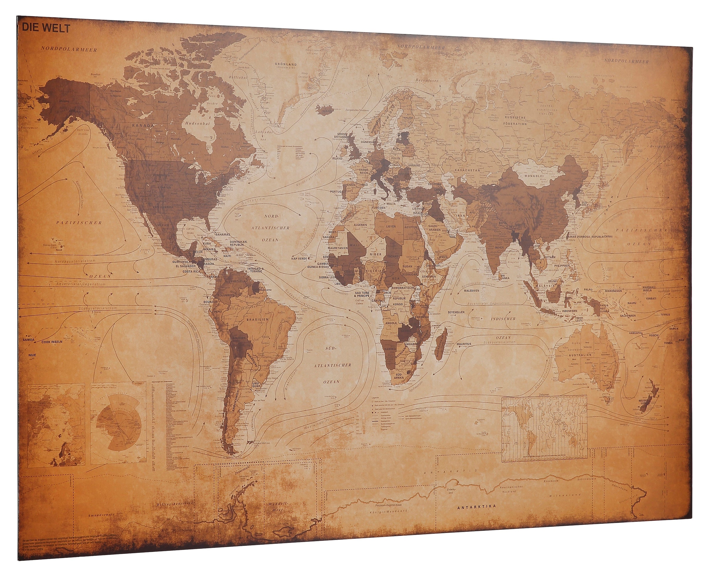 Home affaire Bild »Weltkarte - antik« 90/60 cm