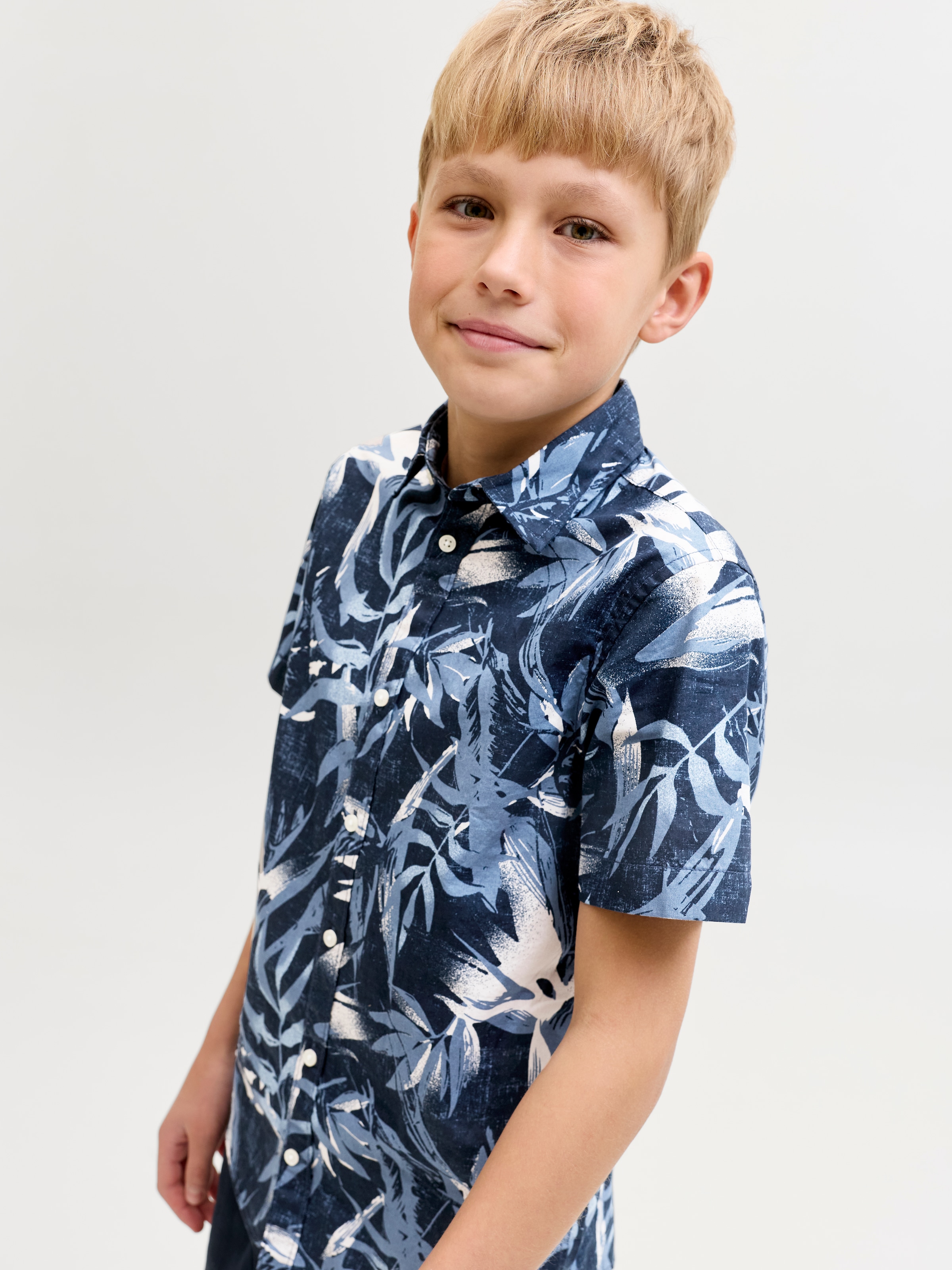 Jack & Jones Junior Kurzarmhemd »JJHONOLULU AOP SHIRT SS JNR« mit Allover-Print