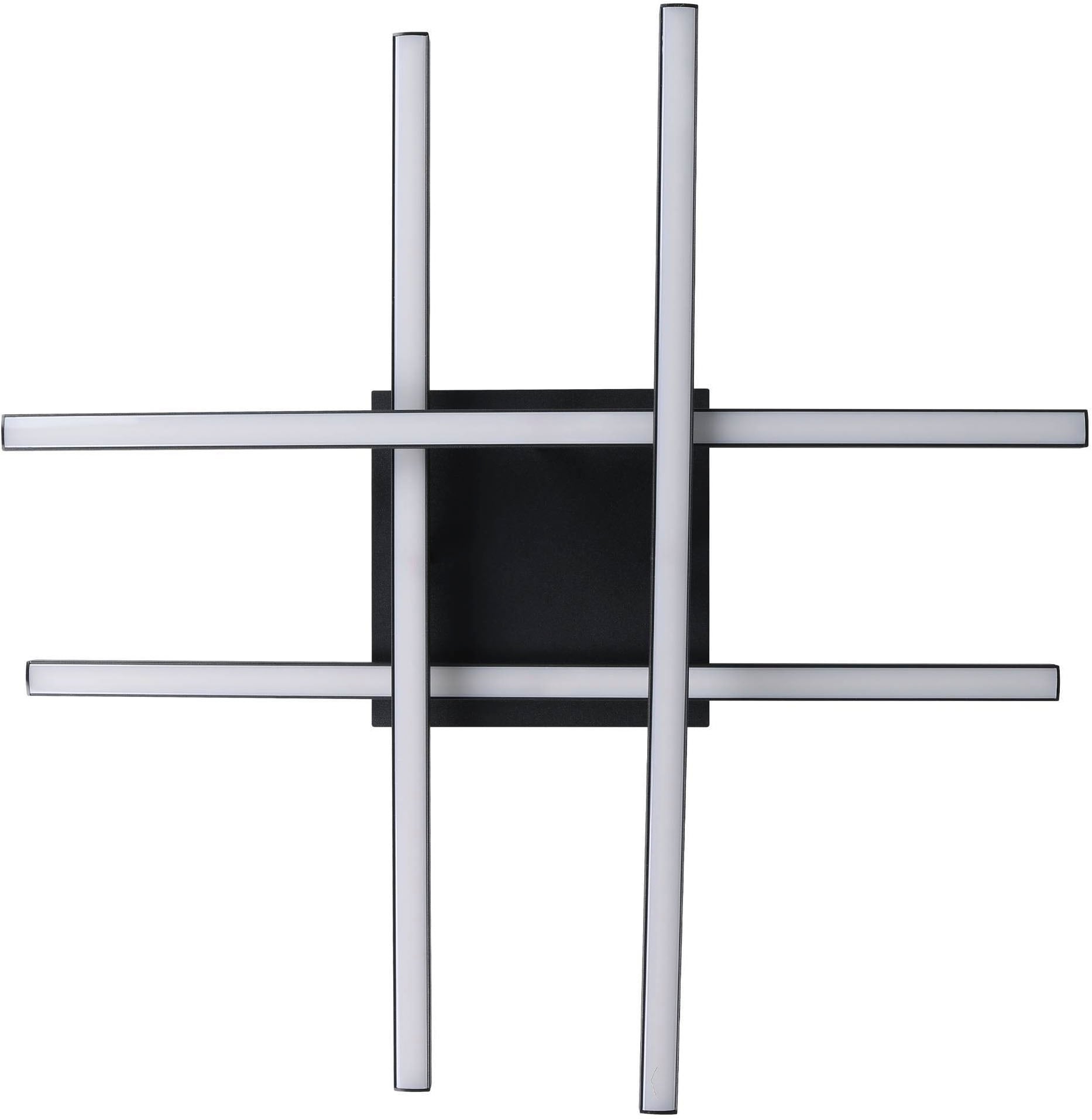 EGLO Deckenleuchte »Lasana 3 Deckenleuchte, Wohnzimmerlampe, Stahl und Kunststoff, Lampe« LED-Modul 1 Stk. Warmweiß Wandlampe, Deckenlampe Schwarz, Weiß, Wohnzimmerlampe, L x B 50 cm