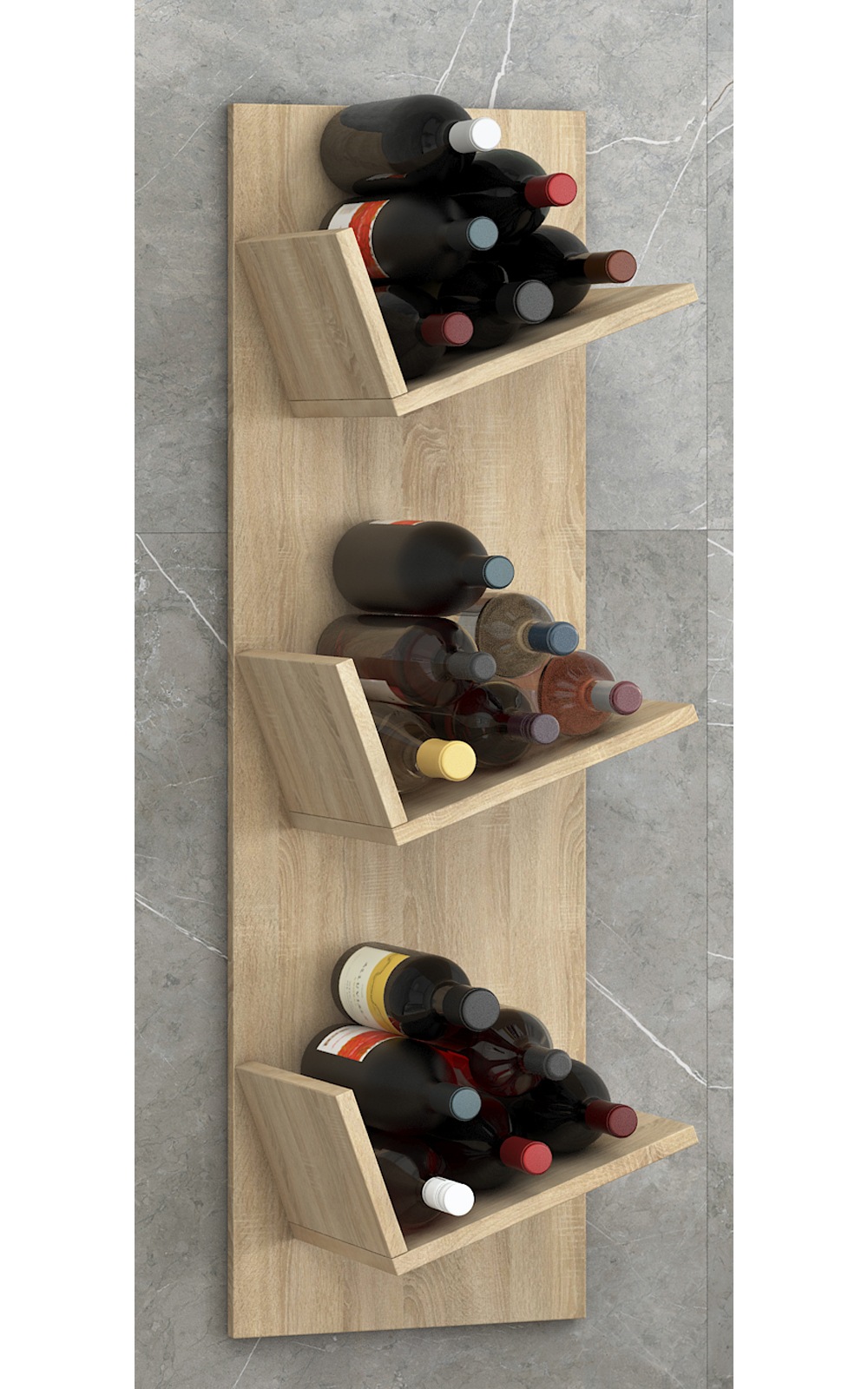 VCM Wandregal »Holz Weinregal Wandregal Flaschen Wein Vinosi«