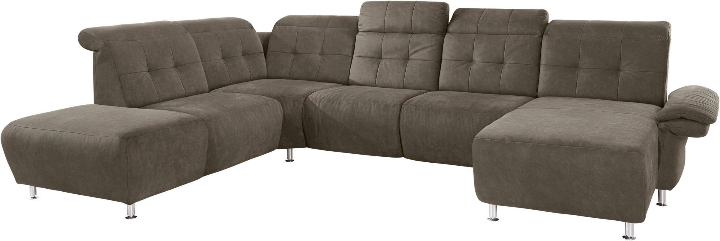 Places of Style Wohnlandschaft »Manhattan U-Form«, 2 Sitze mit elektrischer Relaxfunktion, verstellbare Armlehnen