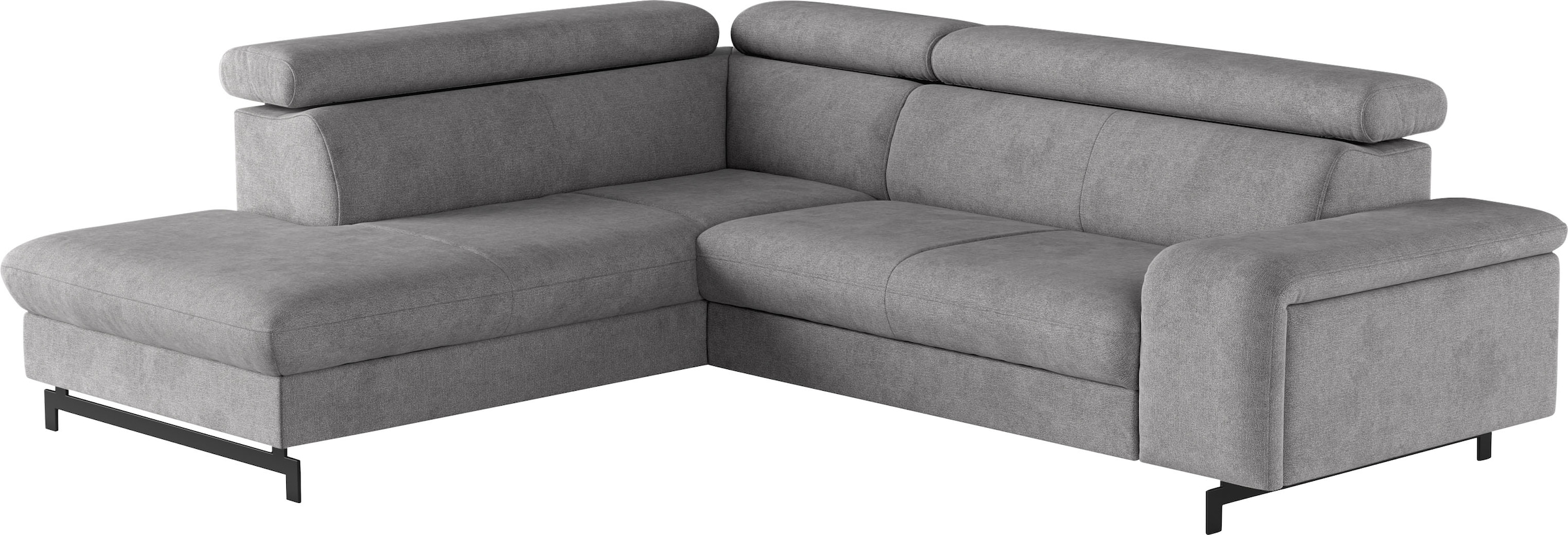 COTTA Ecksofa »Emma L-Form, B: 262 cm« mit Kopfteilverstellung, optional Bettfunktion & Bettkasten