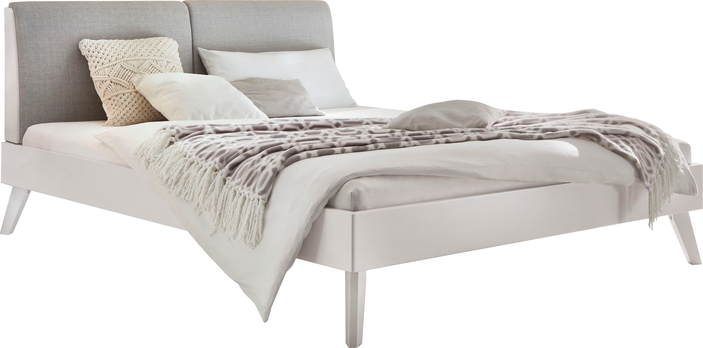 Hasena Holzbett »Simone« Buche in weiß, Größe Liegefläche B/L: 180 cm x 200 cm