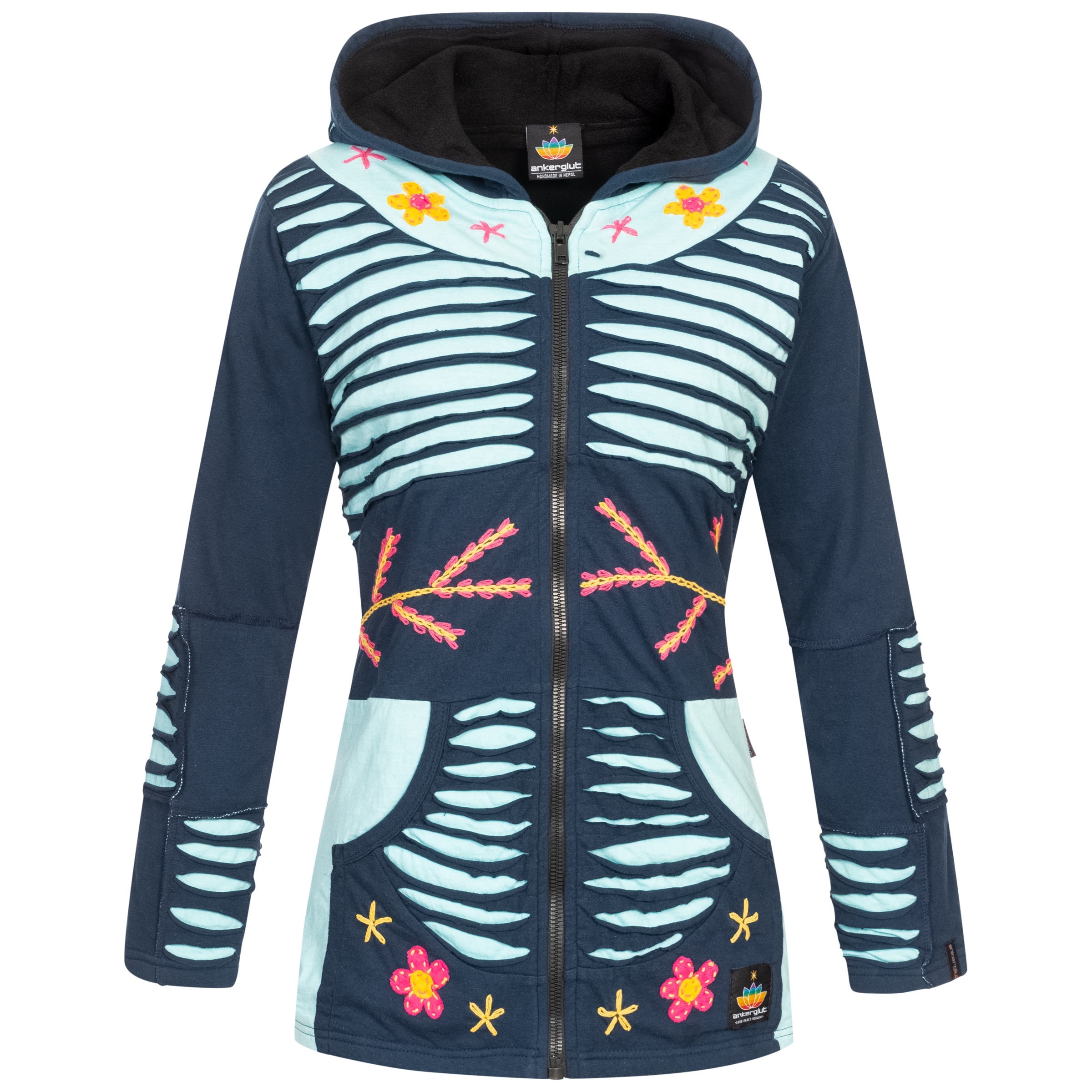 DEPROC Active Fleecejacke »Patchwork Multicolor NUNAVUT II NEW FLOWER POWER«