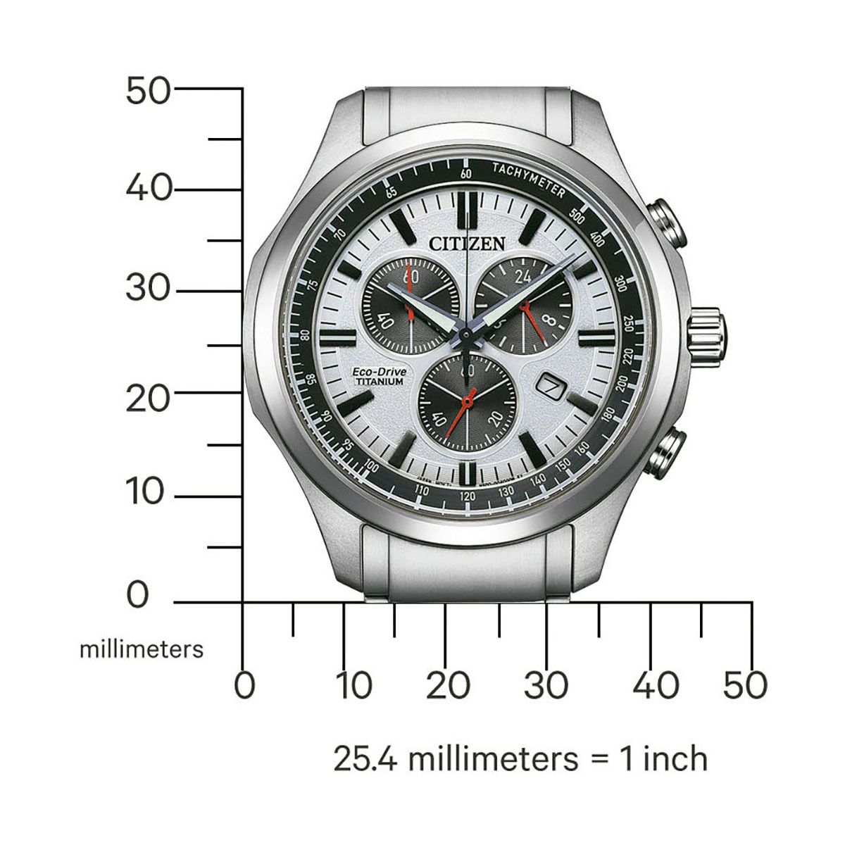Citizen Chronograph, Armbanduhr, Herrenuhr, Solar, Stoppfunktion, Titan, Saphirglas