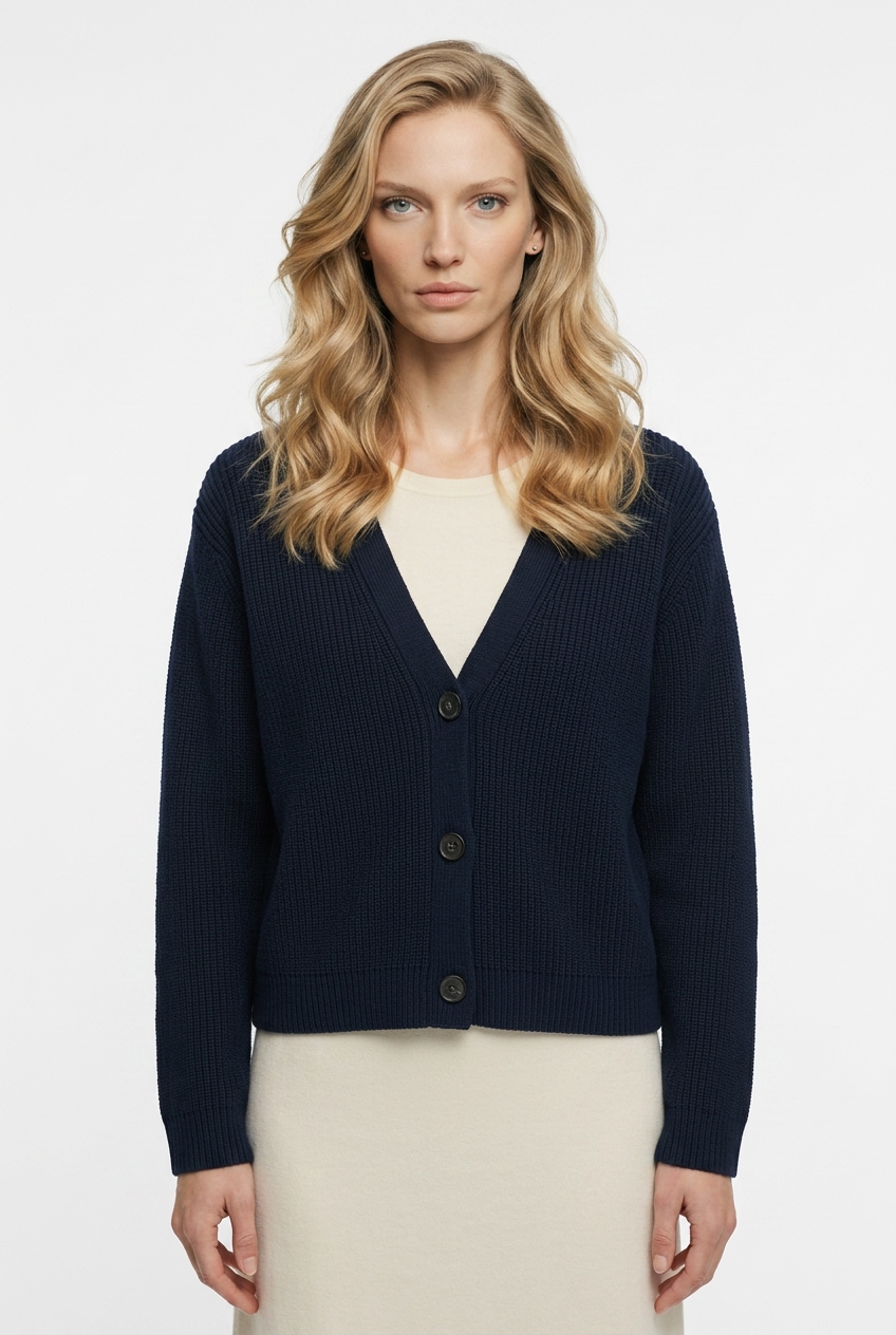 Marc O'Polo Strickjacke in kurzer, gerader Form