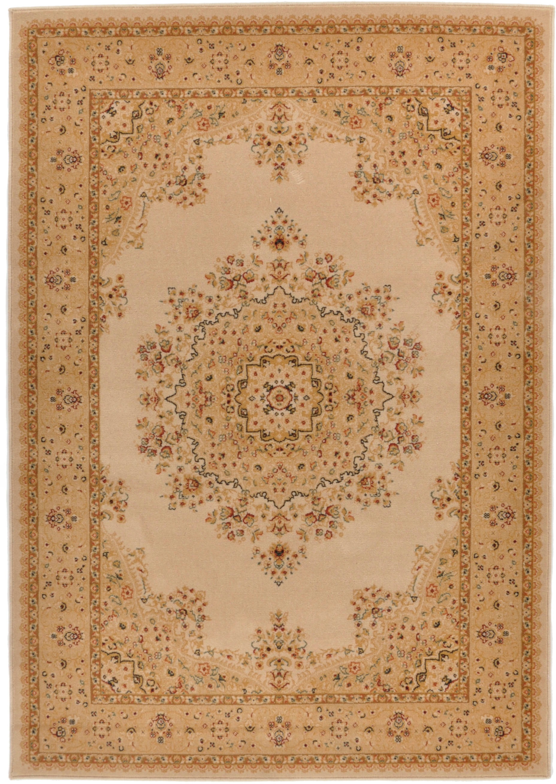 THEKO Wollteppich »Turan 809«, rechteckig, 12 mm Höhe, reine Wolle, Orient-Optik, ideal im Wohnzimmer & Schlafzimmer