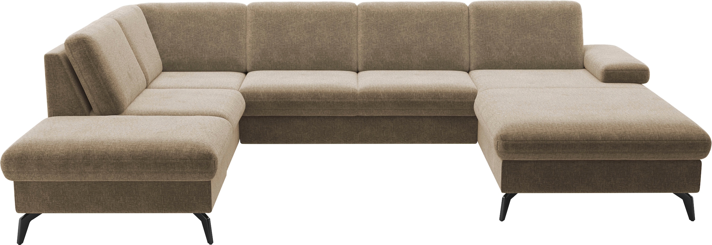 sit&more Wohnlandschaft »Morris Jubi U-Form«, inkl. Armteilfunktion und 1 Zierkissen, wahlweise mit Bettfunktion