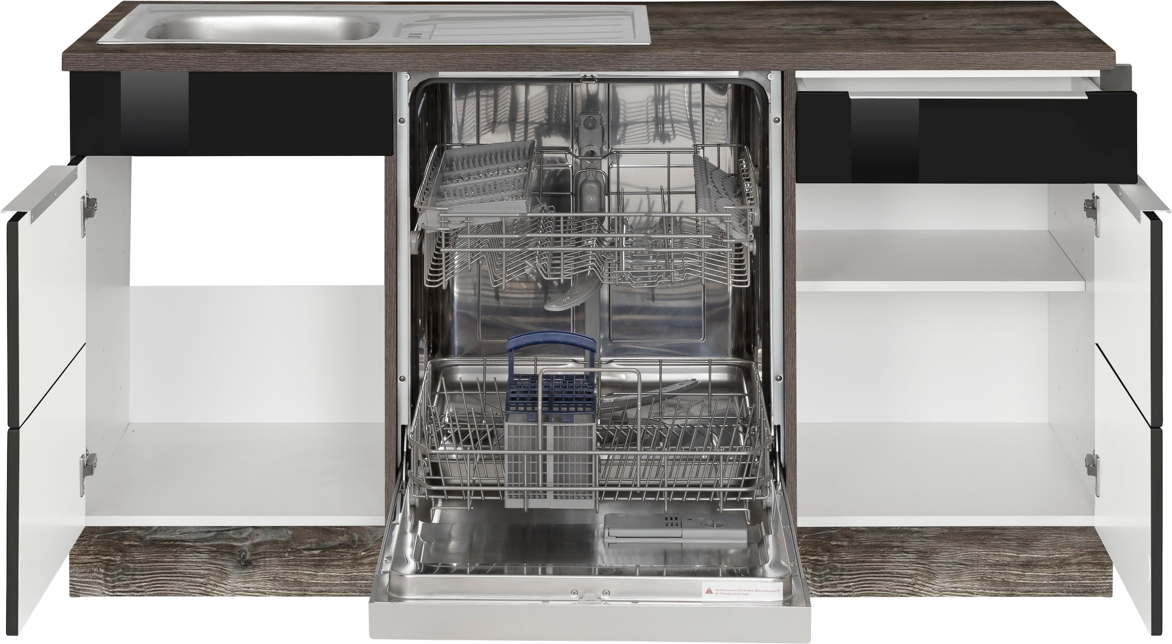 KOCHSTATION Winkelküche »KS-Brindisi« Stellbreite 220/220 cm, wahlweise mit E-Geräten, mit MDF-Fronten