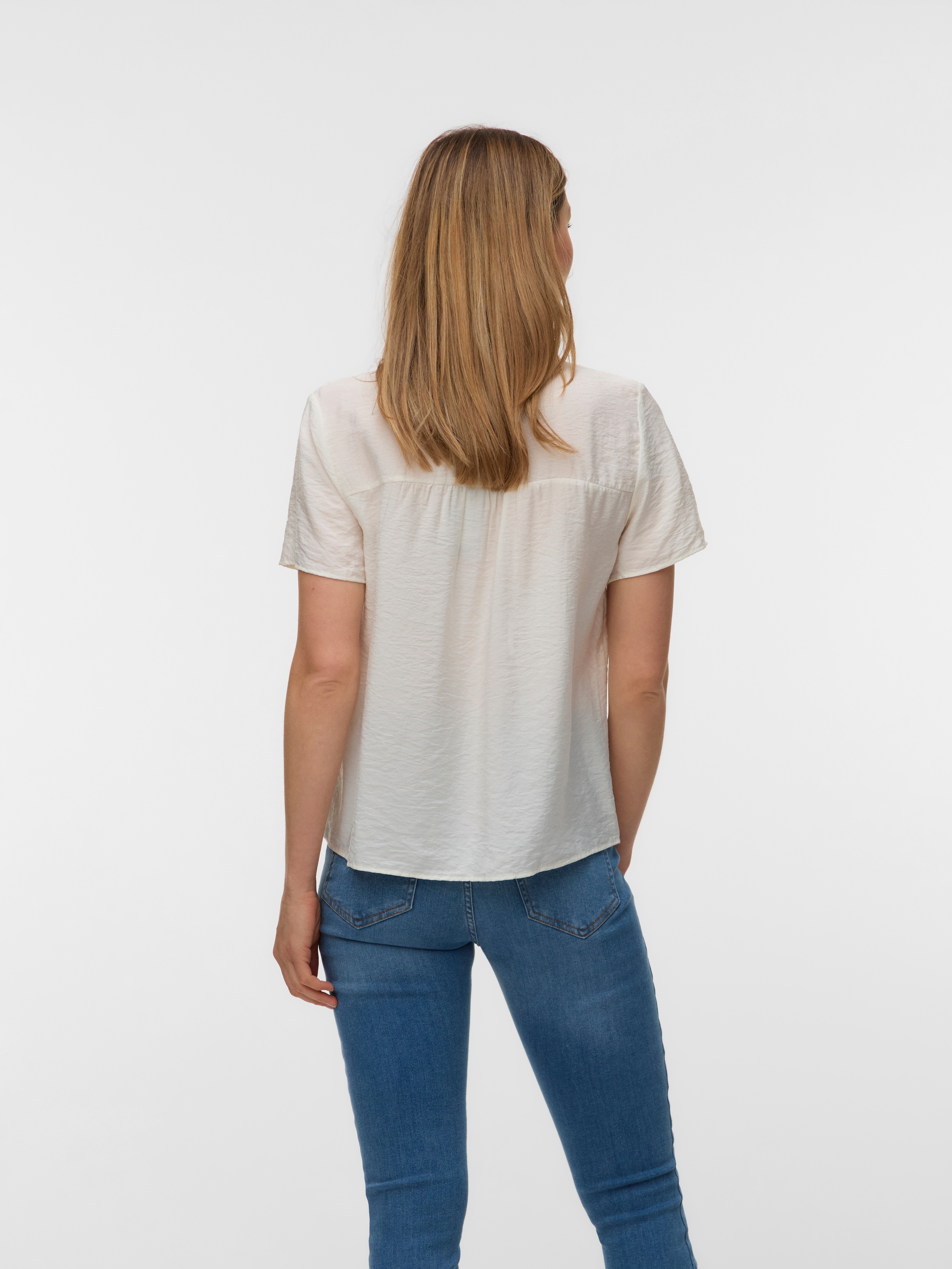 Vero Moda Kurzarmbluse »VMJOSIE SS EMB TOP WVN« Viskosemischung