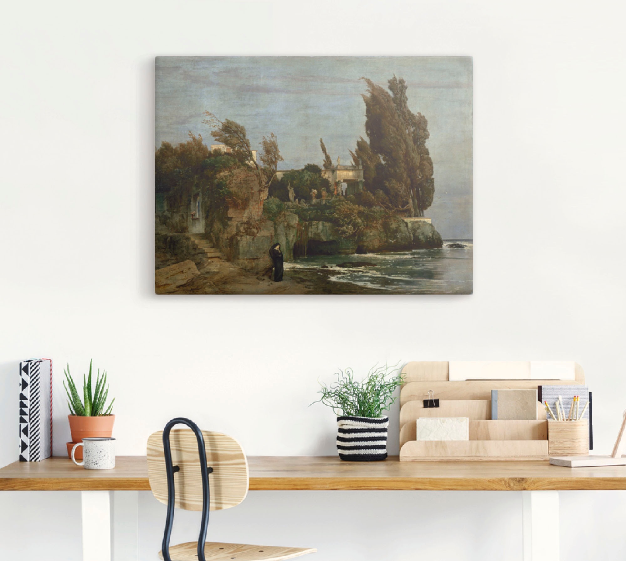 Artland Wandbild »Villa am Meer. 2. Fassung. 1865«, Küste, (1 St.), als Leinwandbild, Wandaufkleber oder Poster in versch. Größen