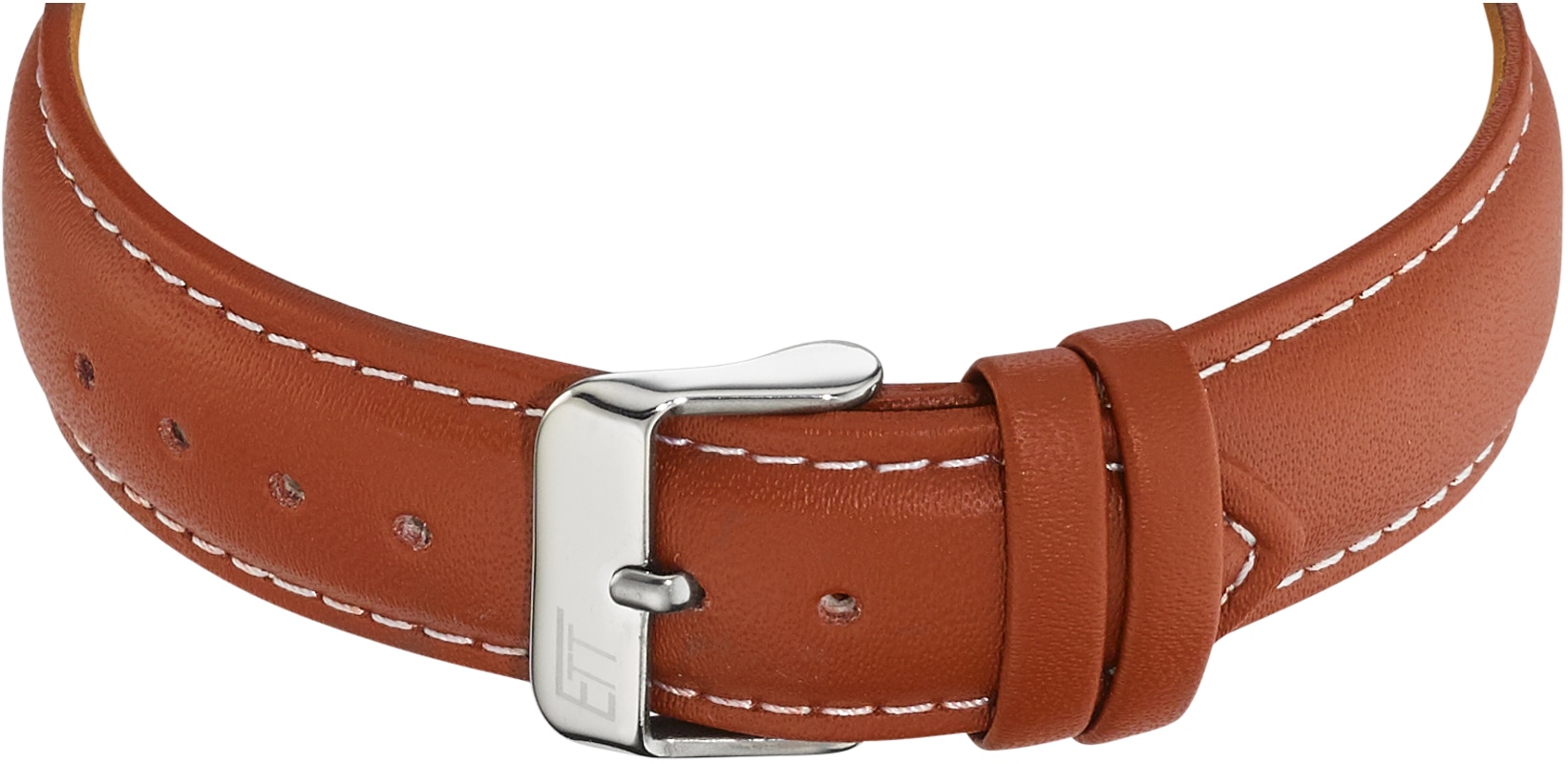 ETT Funkuhr »Basic«, Armbanduhr, Herrenuhr, Datum, Solar, Lederarmband