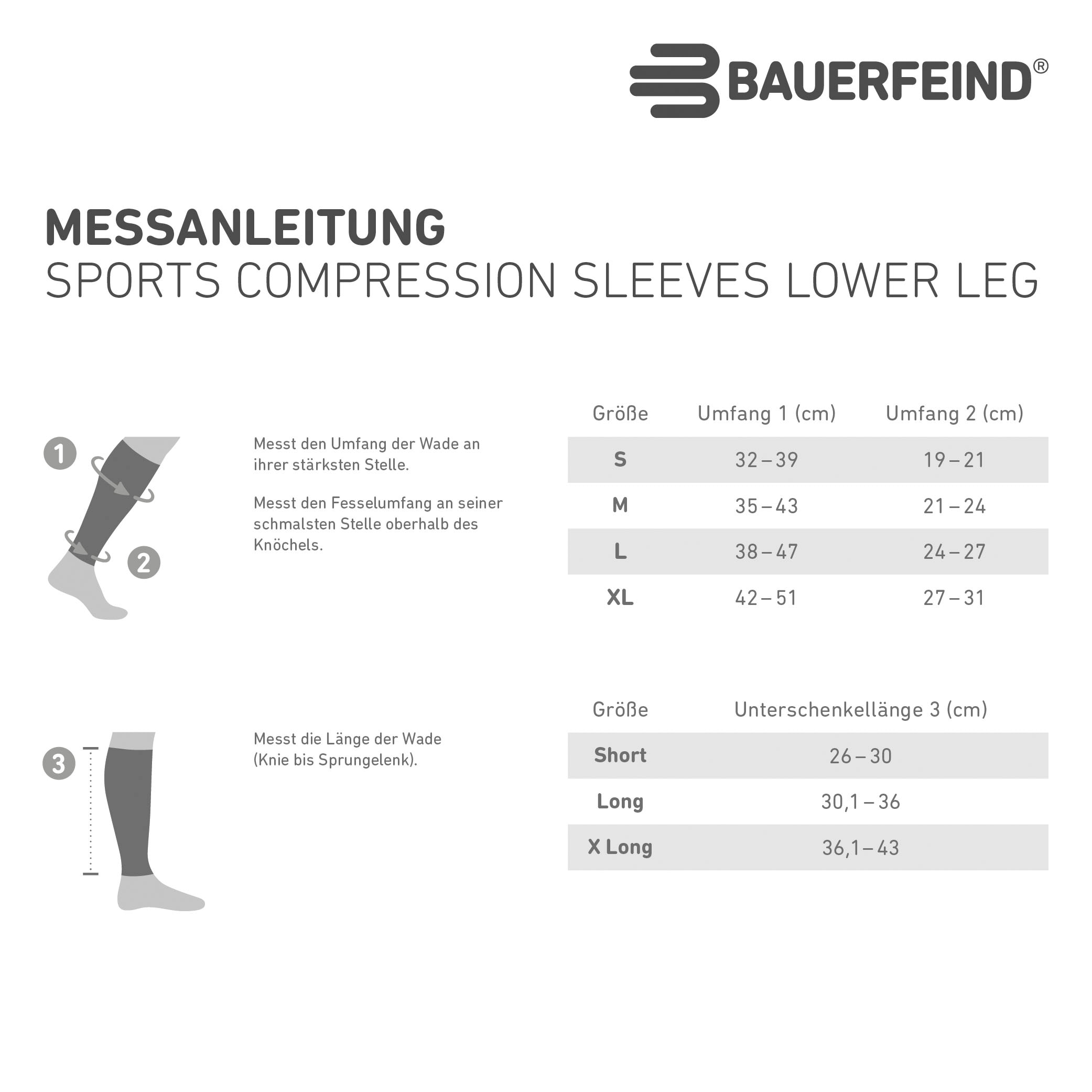 Bauerfeind Bandage »Compression Sleeves Lower Leg«, mit Kompression