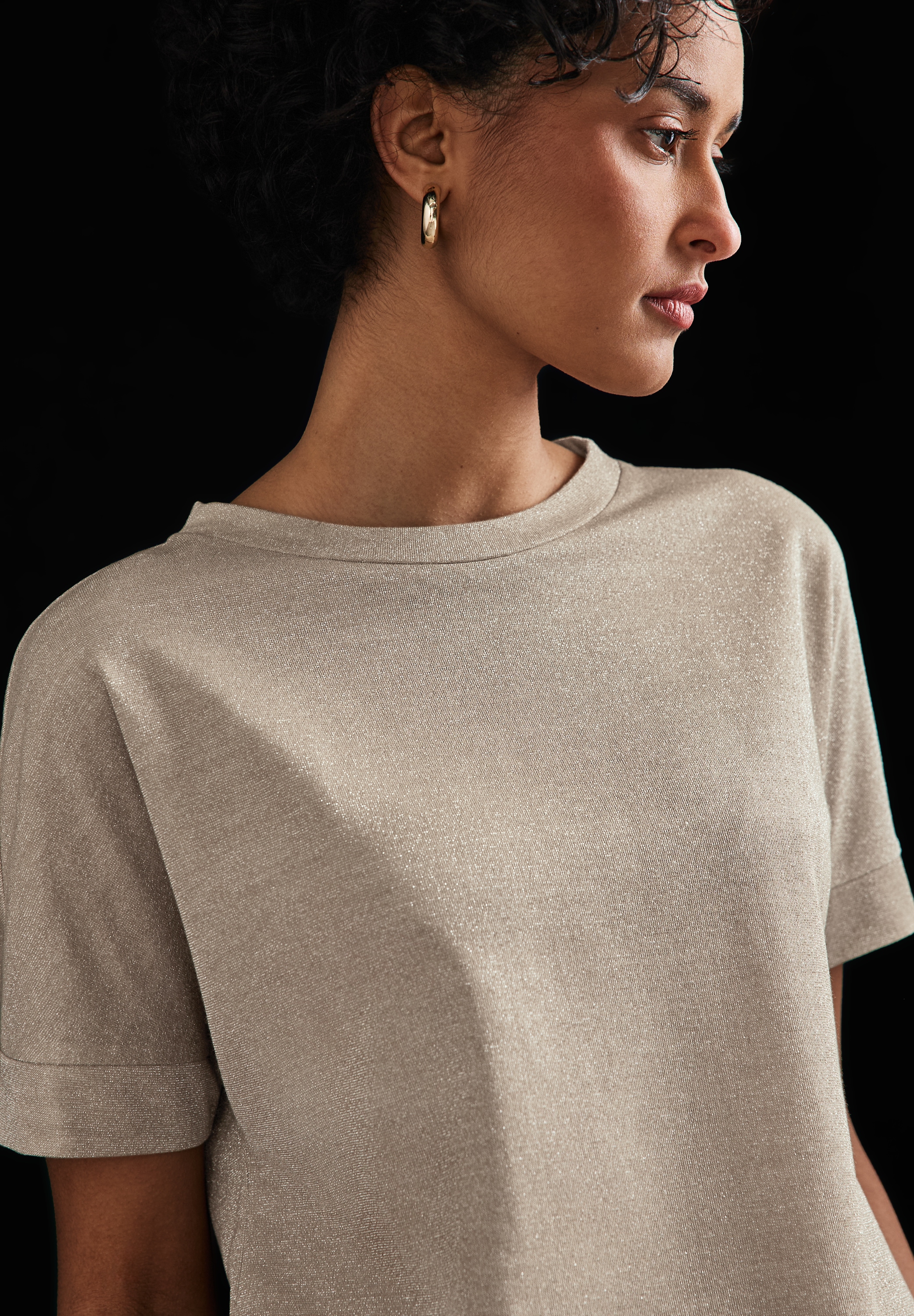 STREET ONE T-Shirt, mit Glitzerdetails